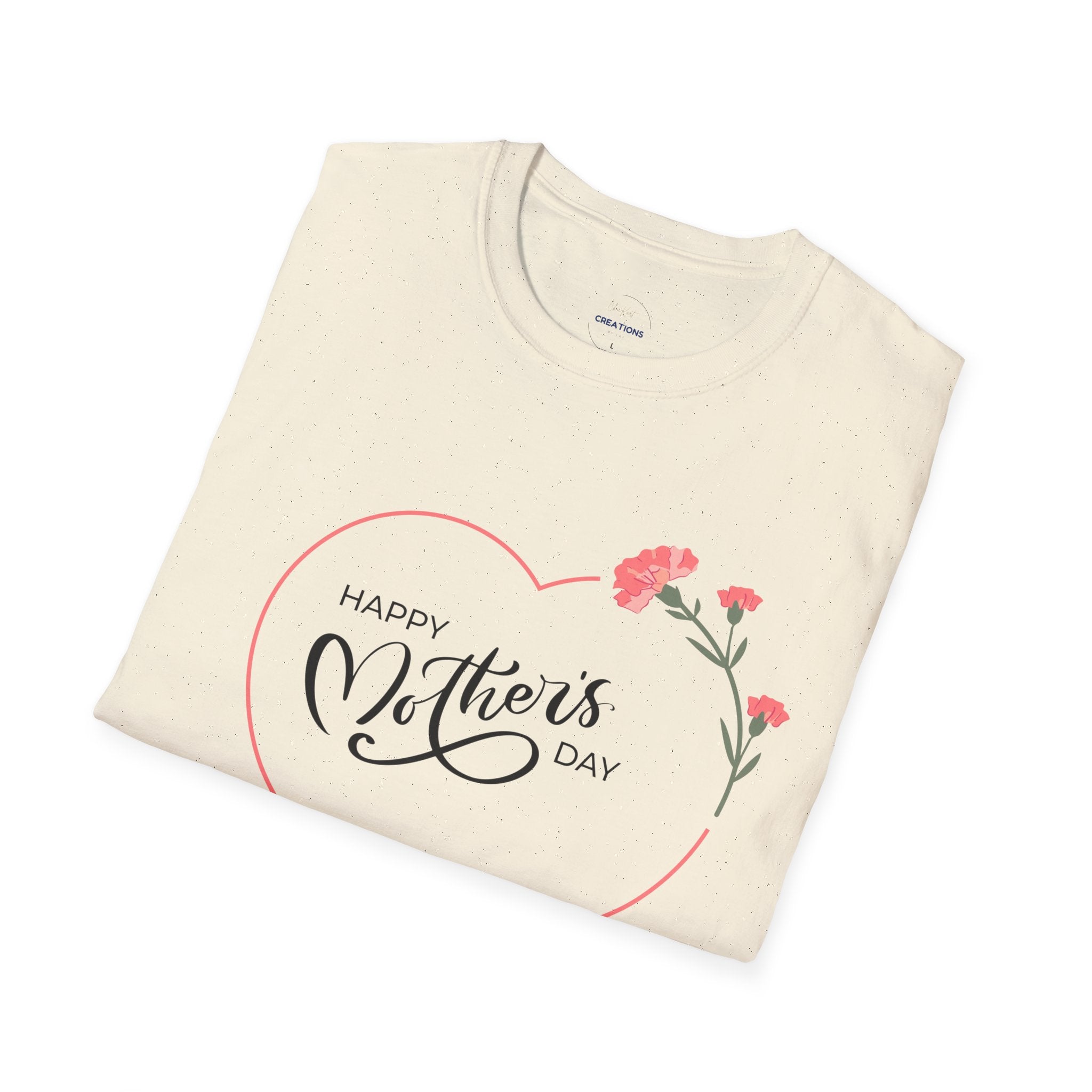 Mother's Day Floral Heart T-Shirt — "Happy Mother's Day"