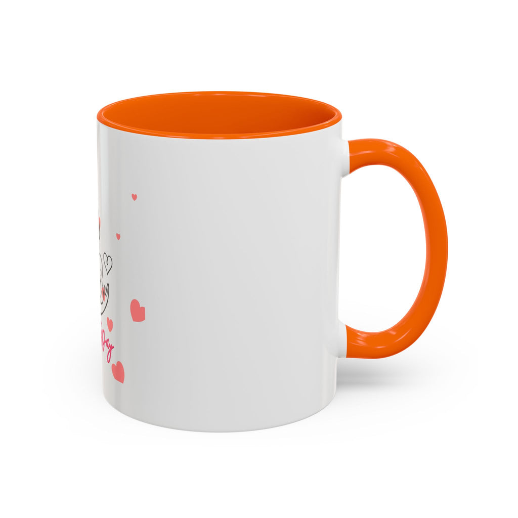 Mother’s Day Coffee Mug — 'Happy Mother’s Day' Heart & Mom-Baby Illustration (Accent 11/15oz)