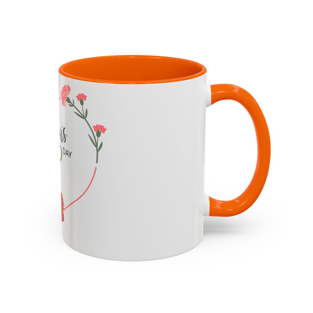 Mother's Day Heart Floral Accent Coffee Mug – "Happy Mother's Day" 11/15oz