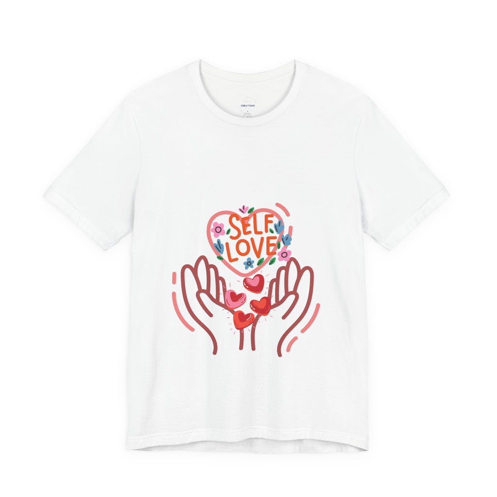 Self Love Heart Tee — Women's Self-Care Graphic T-Shirt
