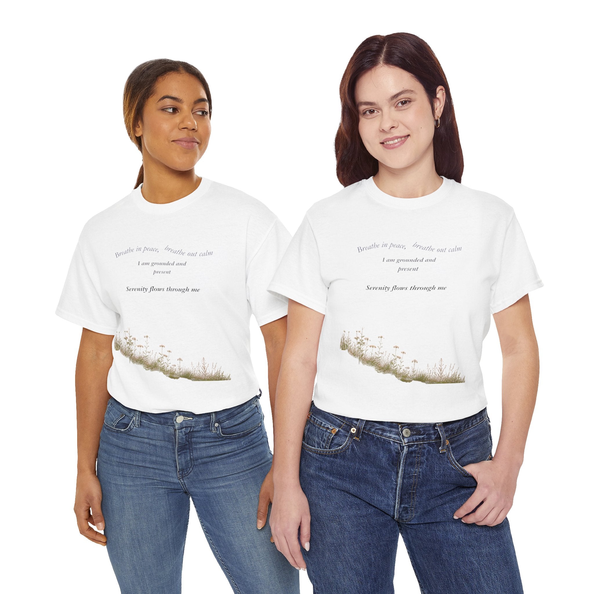 "I am grounded and at peace" Cotton T‑Shirt