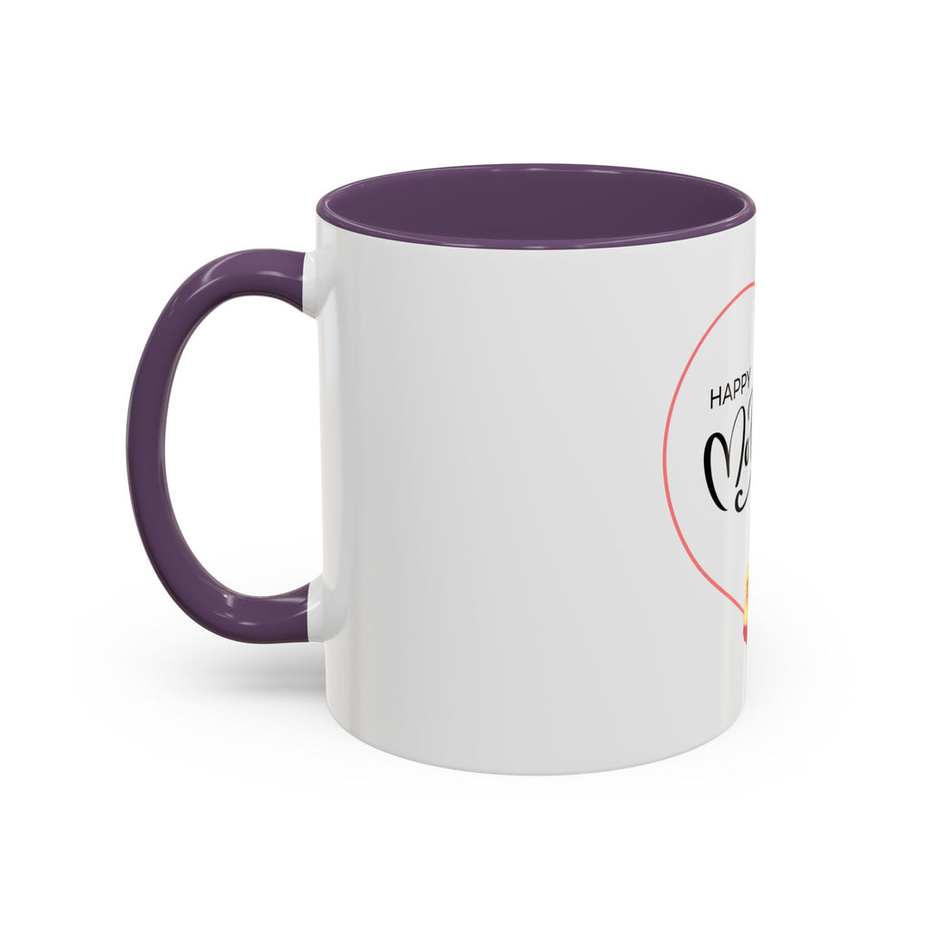 Mother's Day Heart Floral Accent Coffee Mug – "Happy Mother's Day" 11/15oz