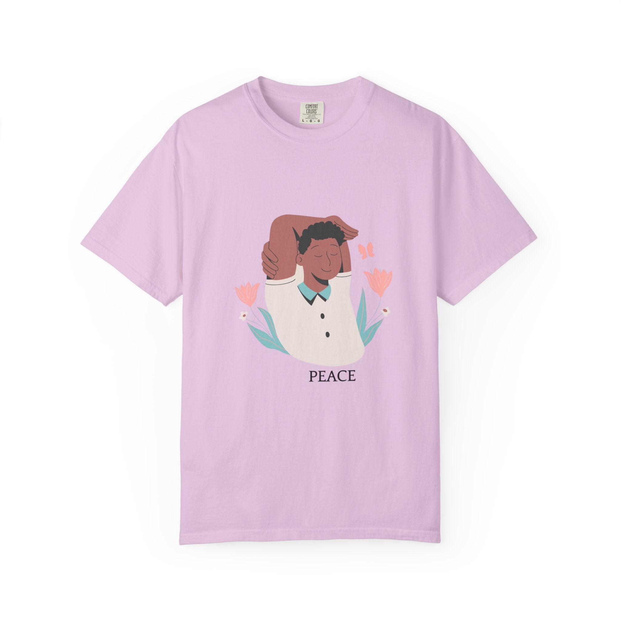 Peace Floral Portrait T-Shirt
