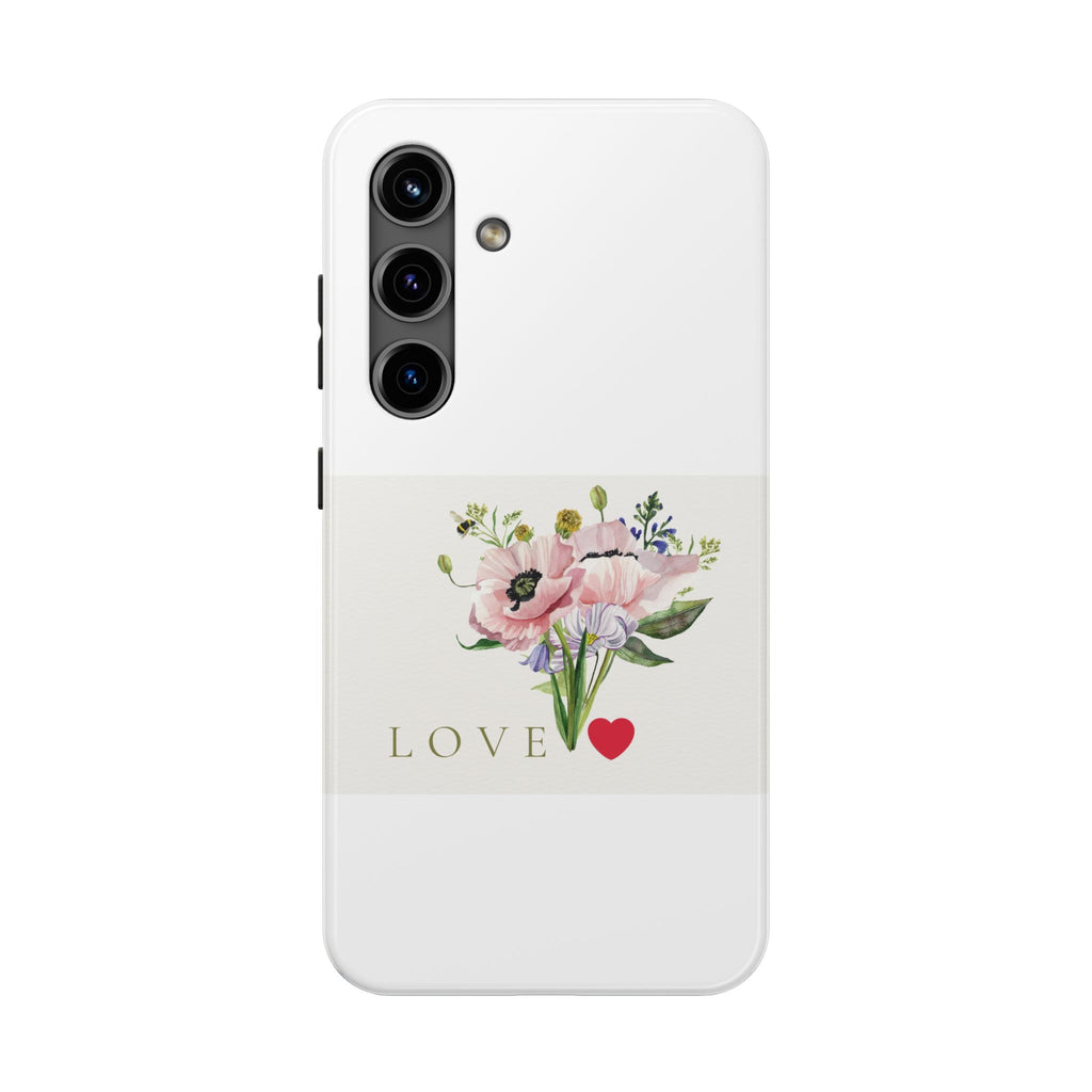 Phone Case — Floral "LOVE" Bouquet Protective Tough Phone Case