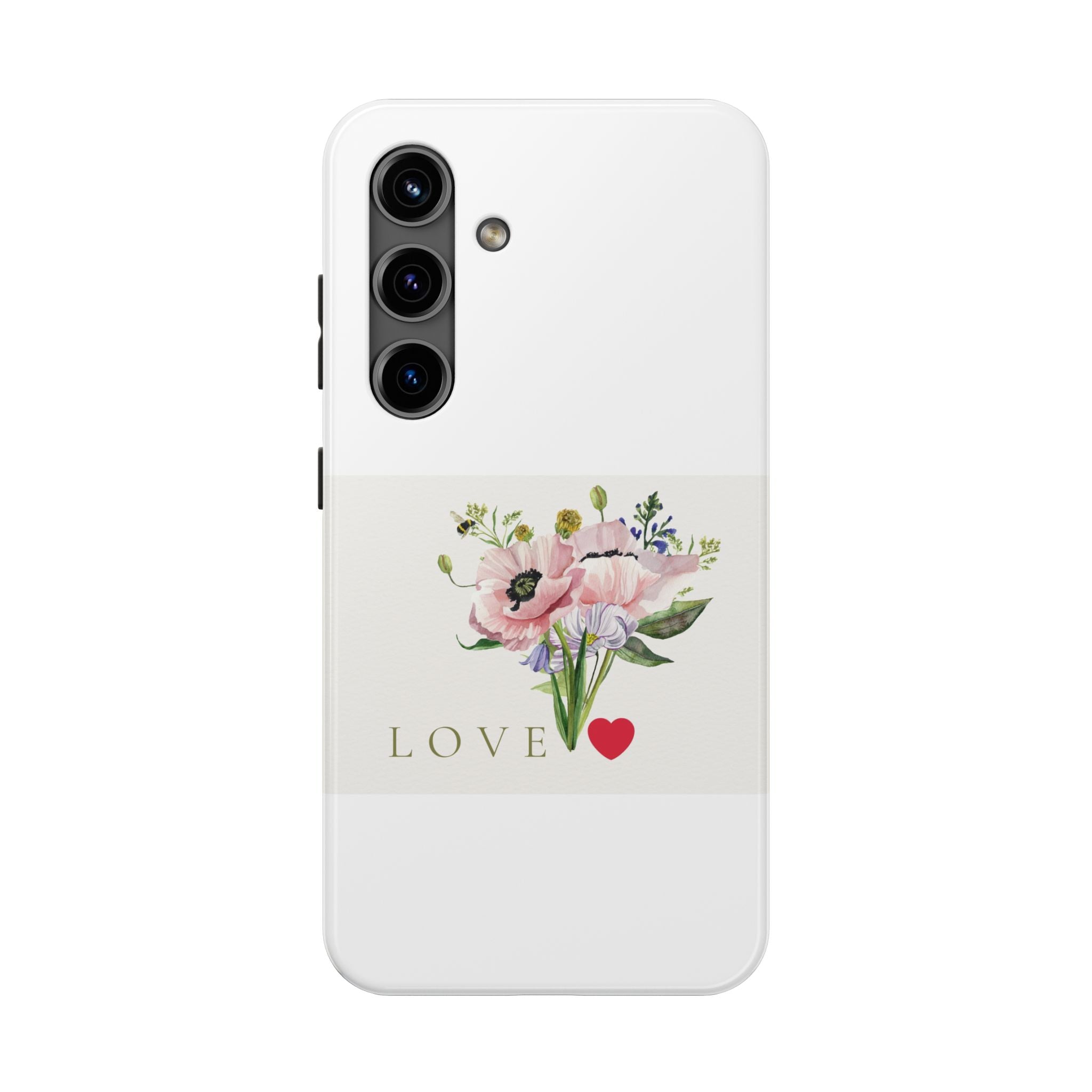 Phone Case — Floral "LOVE" Bouquet Protective Tough Phone Case