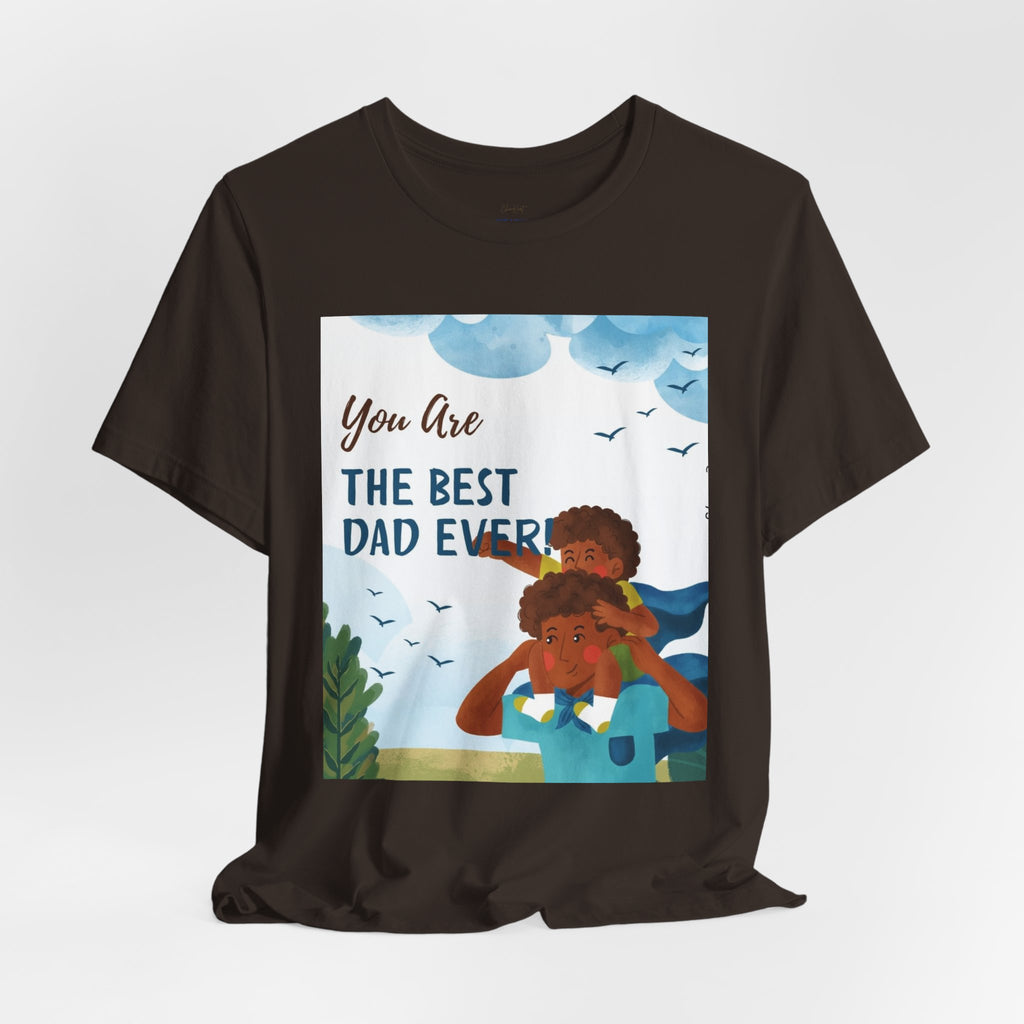 Best Dad Ever T-Shirt – Father & Child Illustration Father's Day Tee