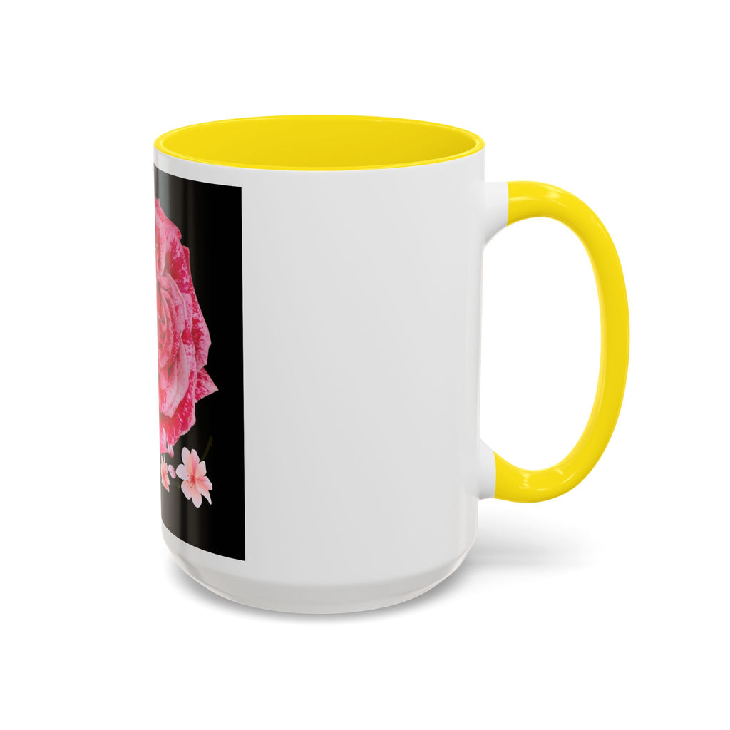 Pink Rose Love Accent Coffee Mug – Floral Valentine Gift (11/15oz)