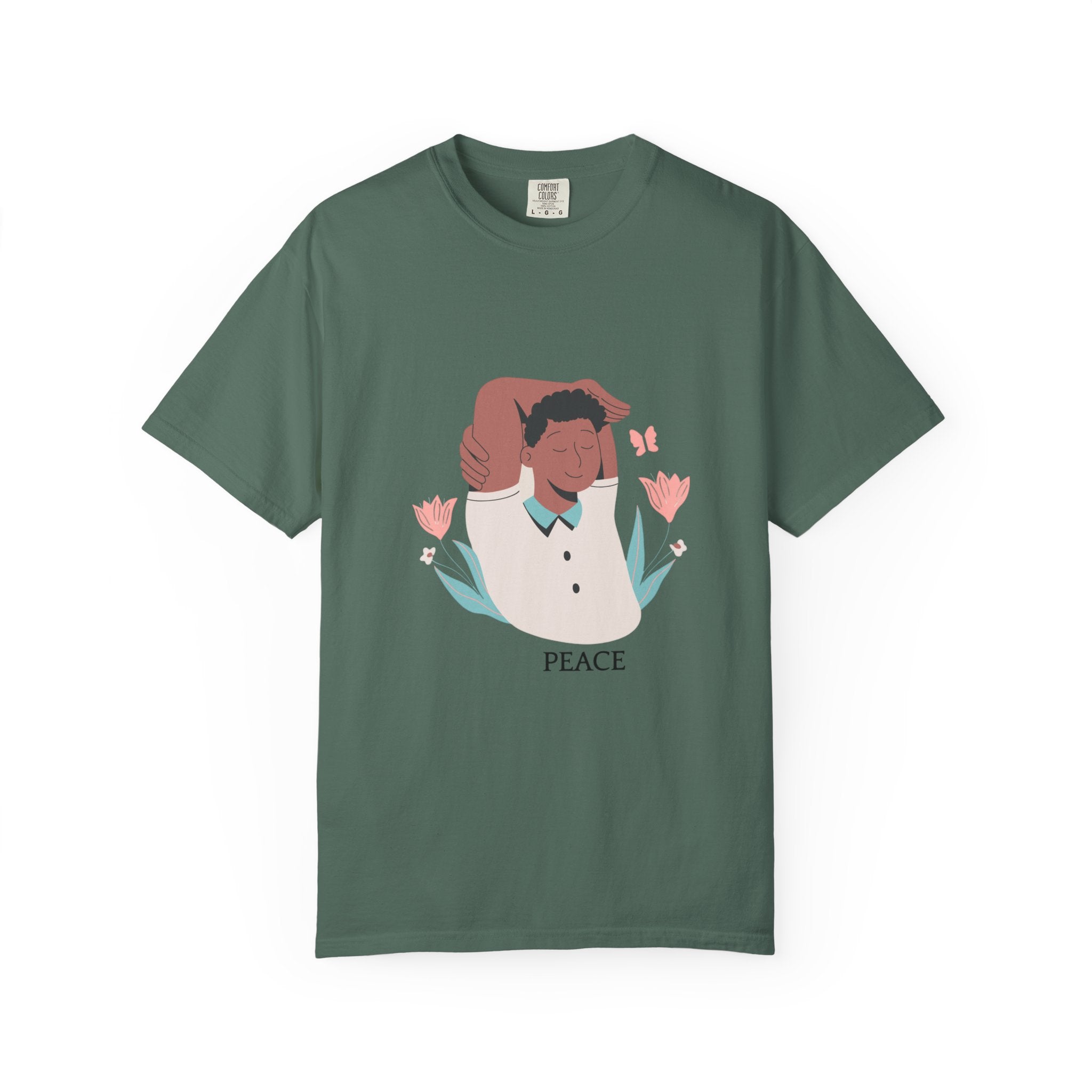 Peace Floral Portrait T-Shirt
