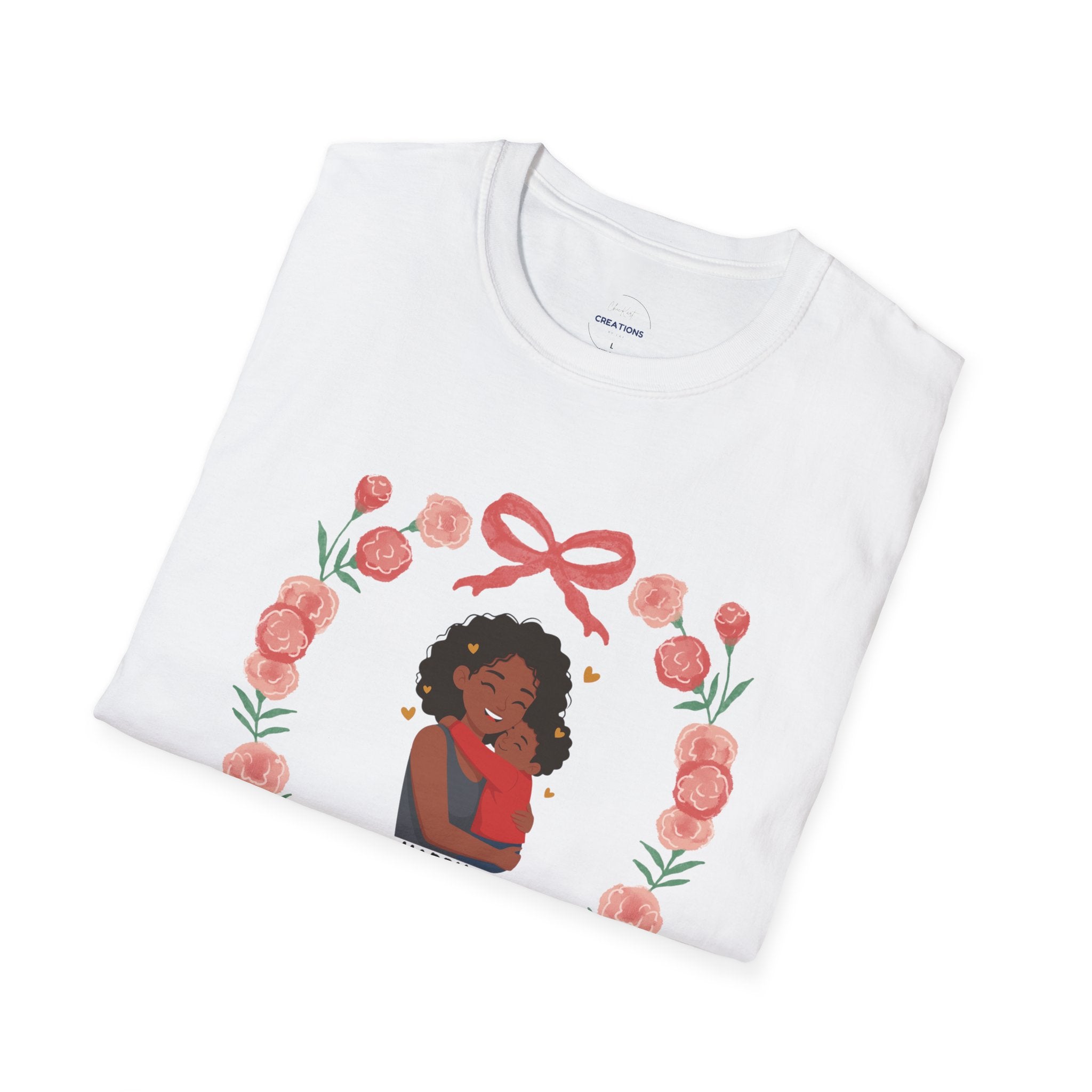 Mother’s Day Floral Tee — “Happy Mother’s Day” Mother and Child