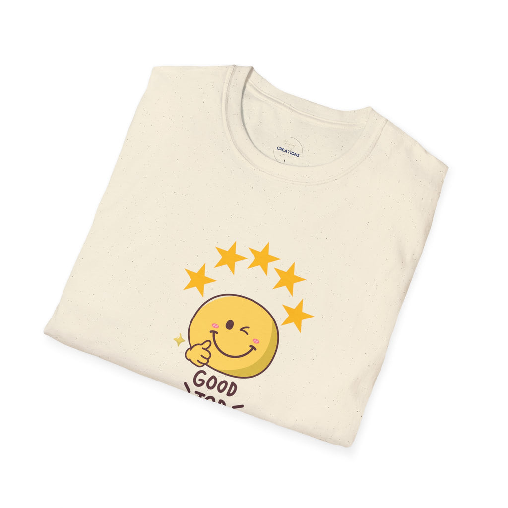 Good Job Smiley T-Shirt — Cute 5-Star Positive Vibe Tee