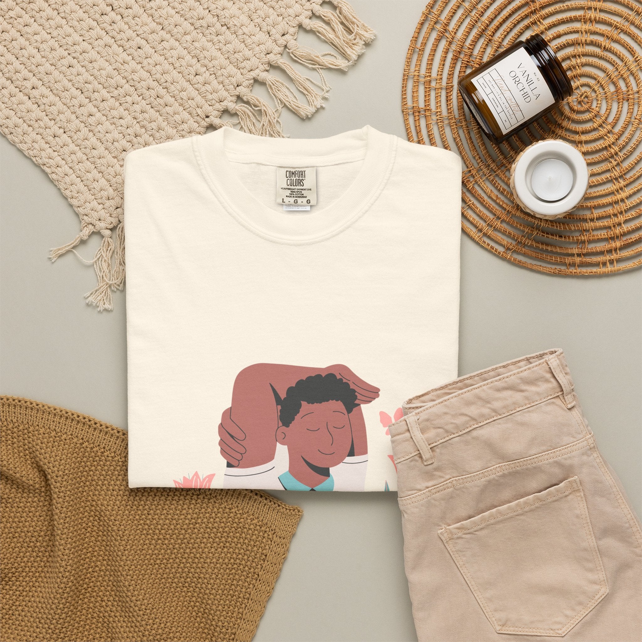 Peace Floral Portrait T-Shirt