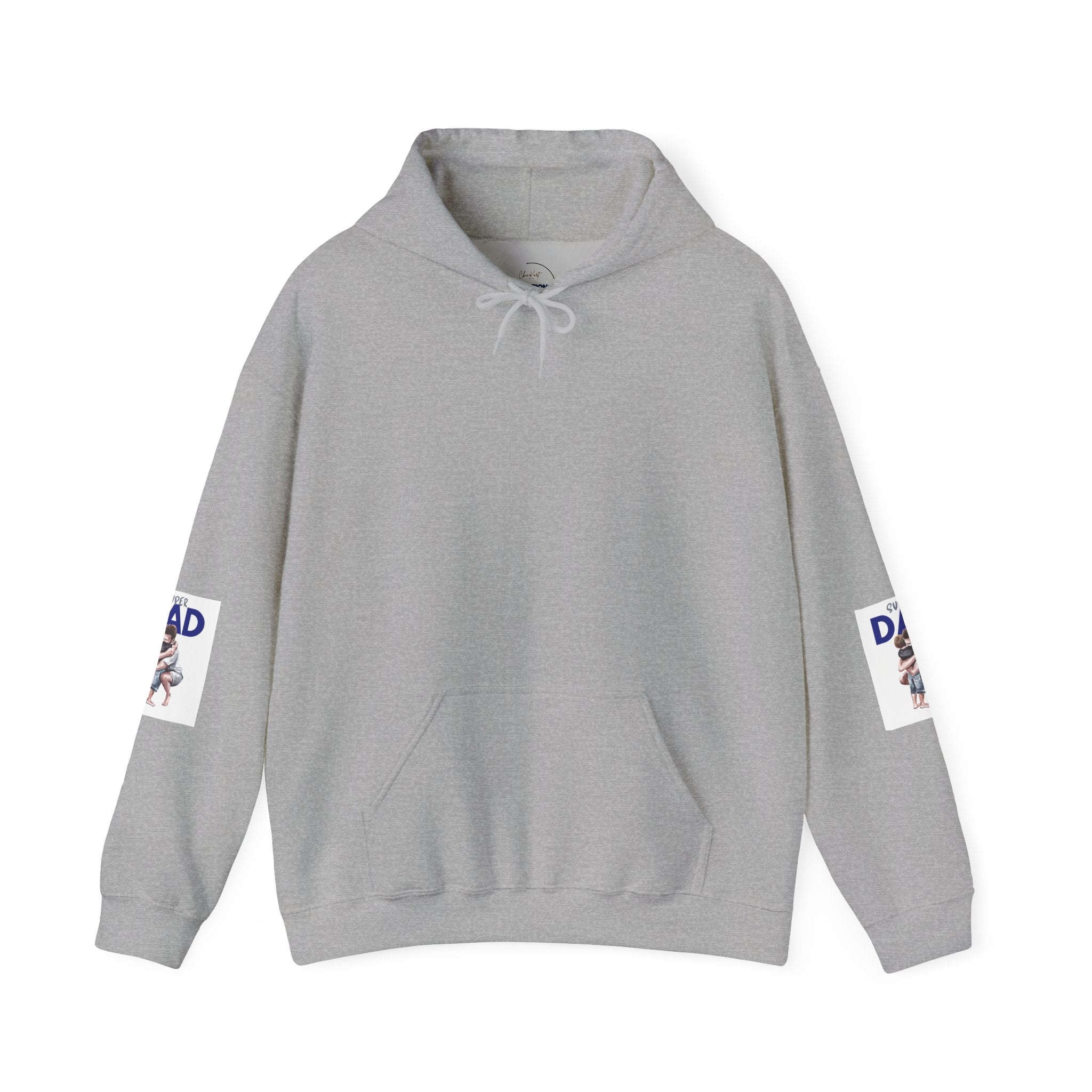 Super Dad Hoodie – Father and Child Hug Graphic Pullover