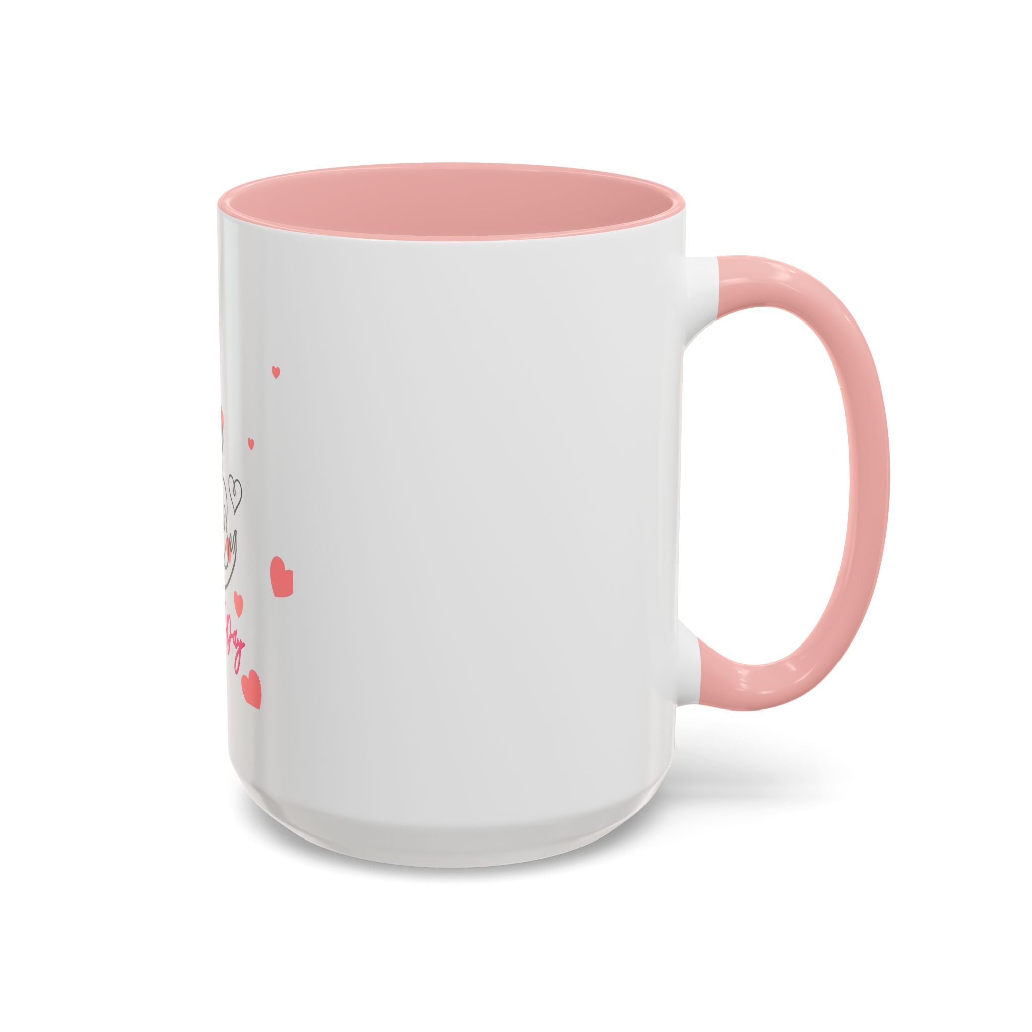 Mother’s Day Coffee Mug — 'Happy Mother’s Day' Heart & Mom-Baby Illustration (Accent 11/15oz)