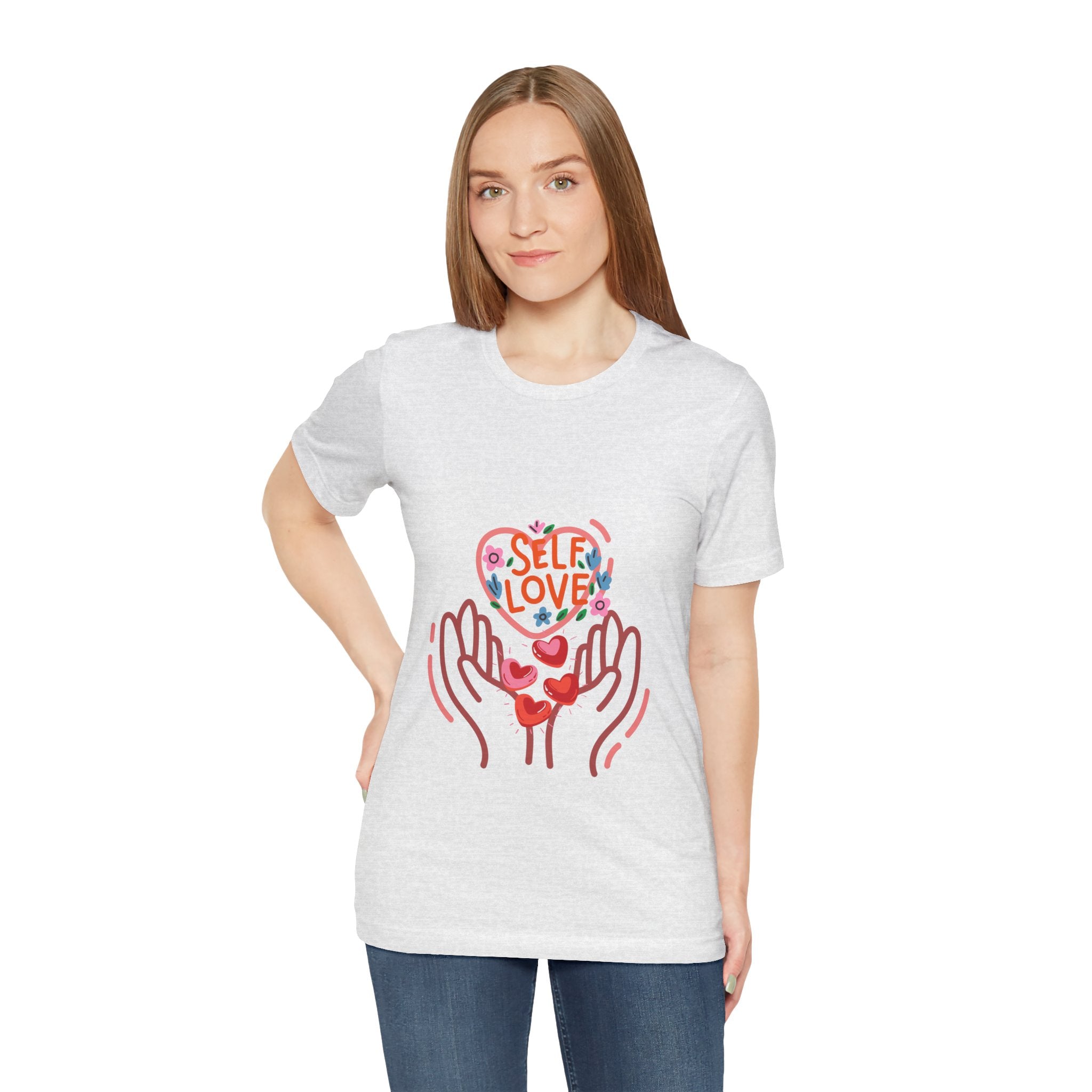 Self Love Heart Tee — Women's Self-Care Graphic T-Shirt