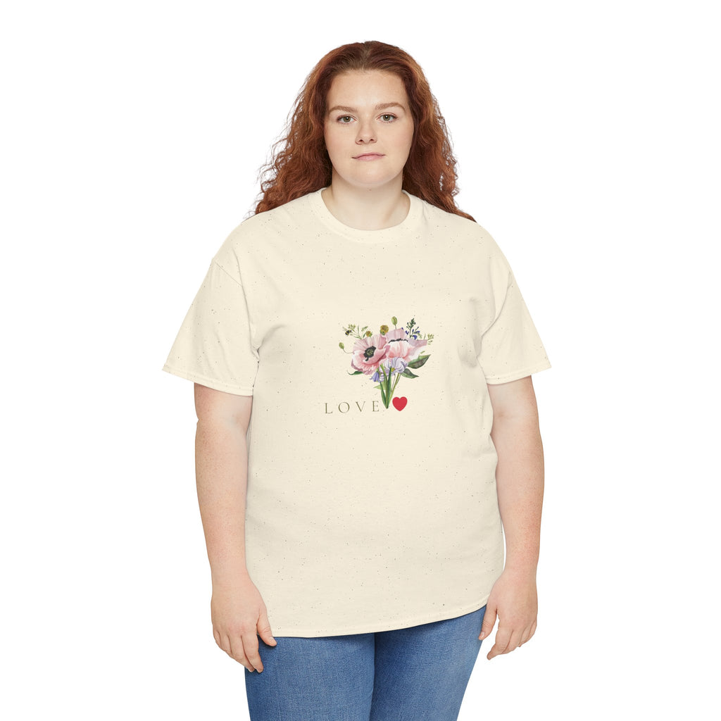 Love Floral Tee — Romantic Bouquet Graphic T‑Shirt