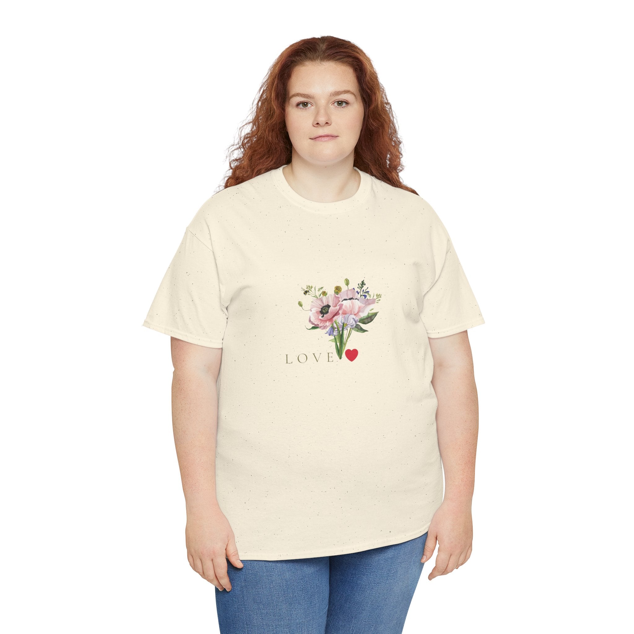 Love Floral Tee — Romantic Bouquet Graphic T‑Shirt