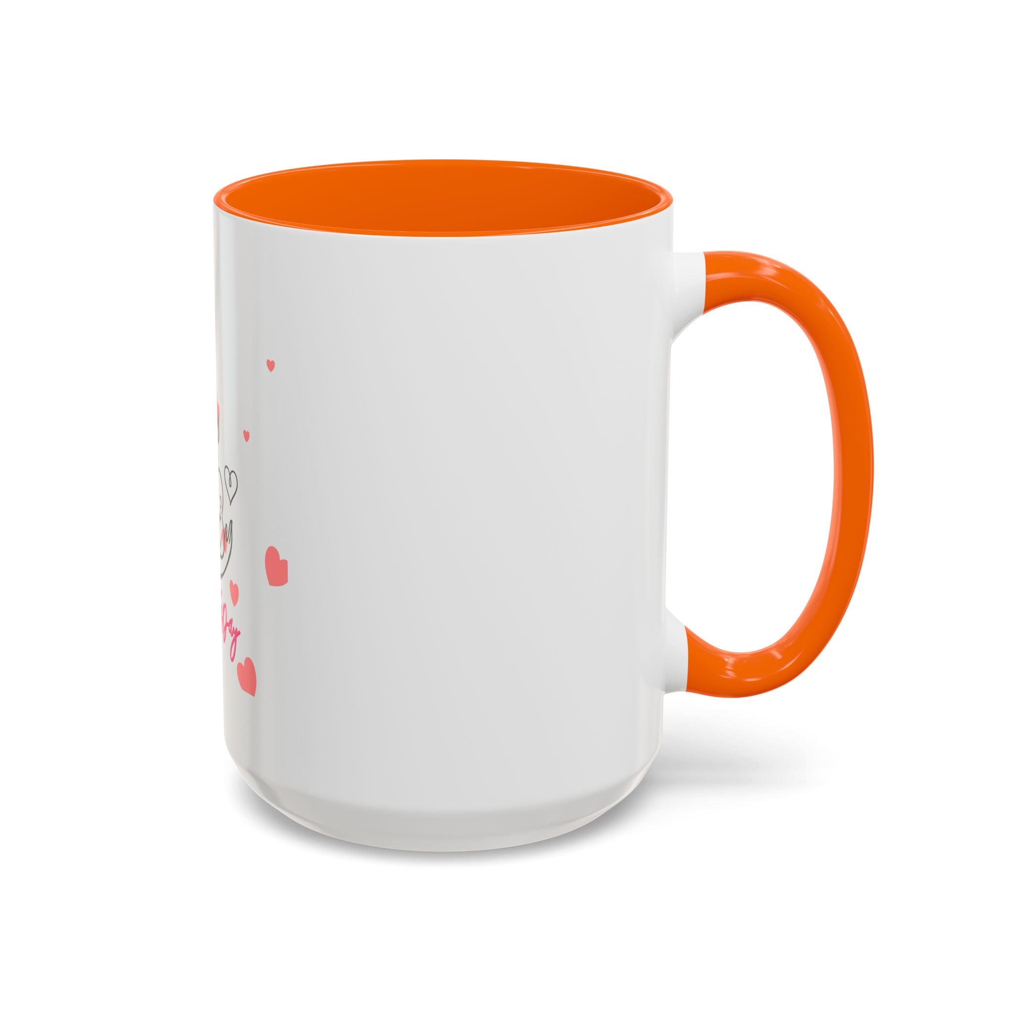 Mother’s Day Coffee Mug — 'Happy Mother’s Day' Heart & Mom-Baby Illustration (Accent 11/15oz)
