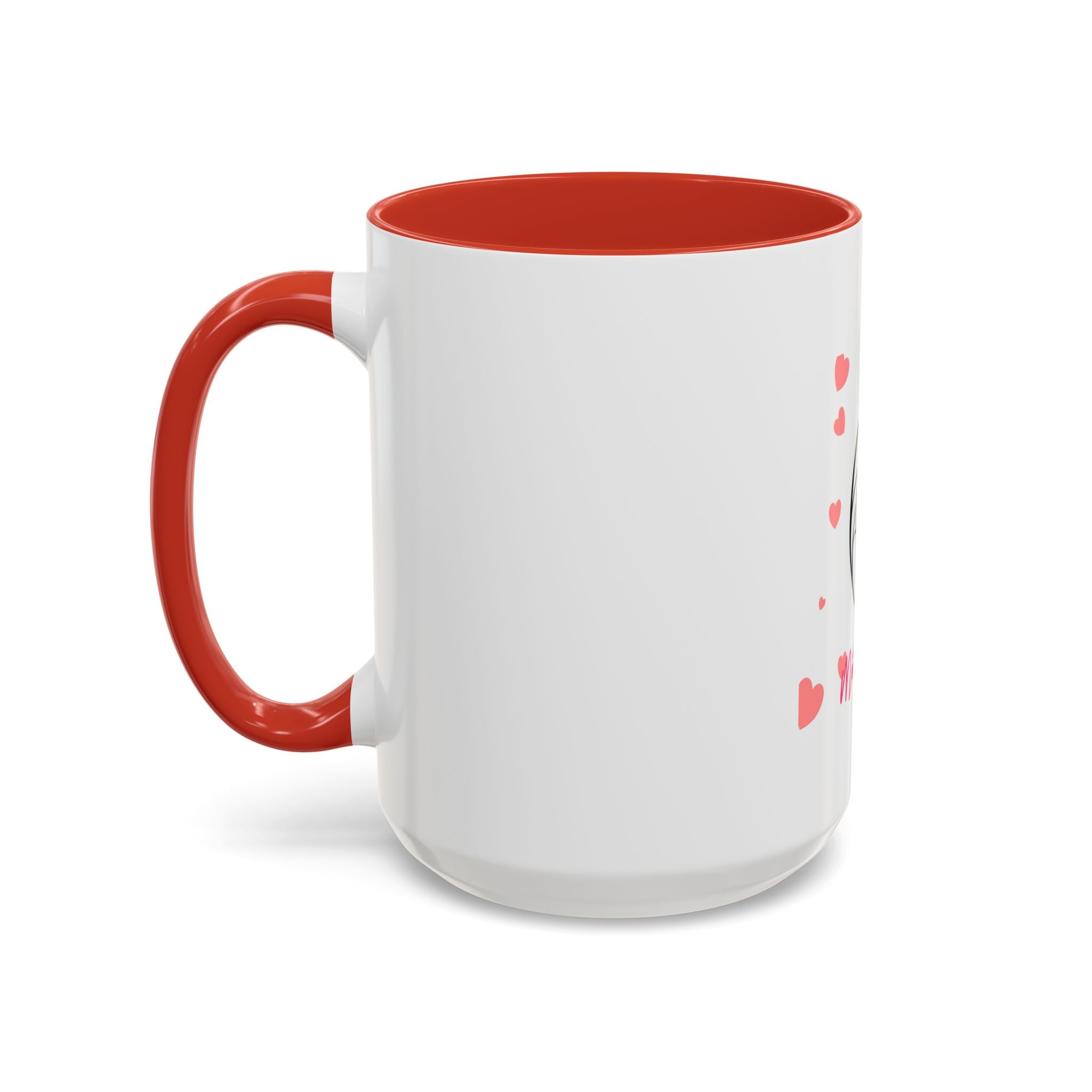 Mother’s Day Coffee Mug — 'Happy Mother’s Day' Heart & Mom-Baby Illustration (Accent 11/15oz)