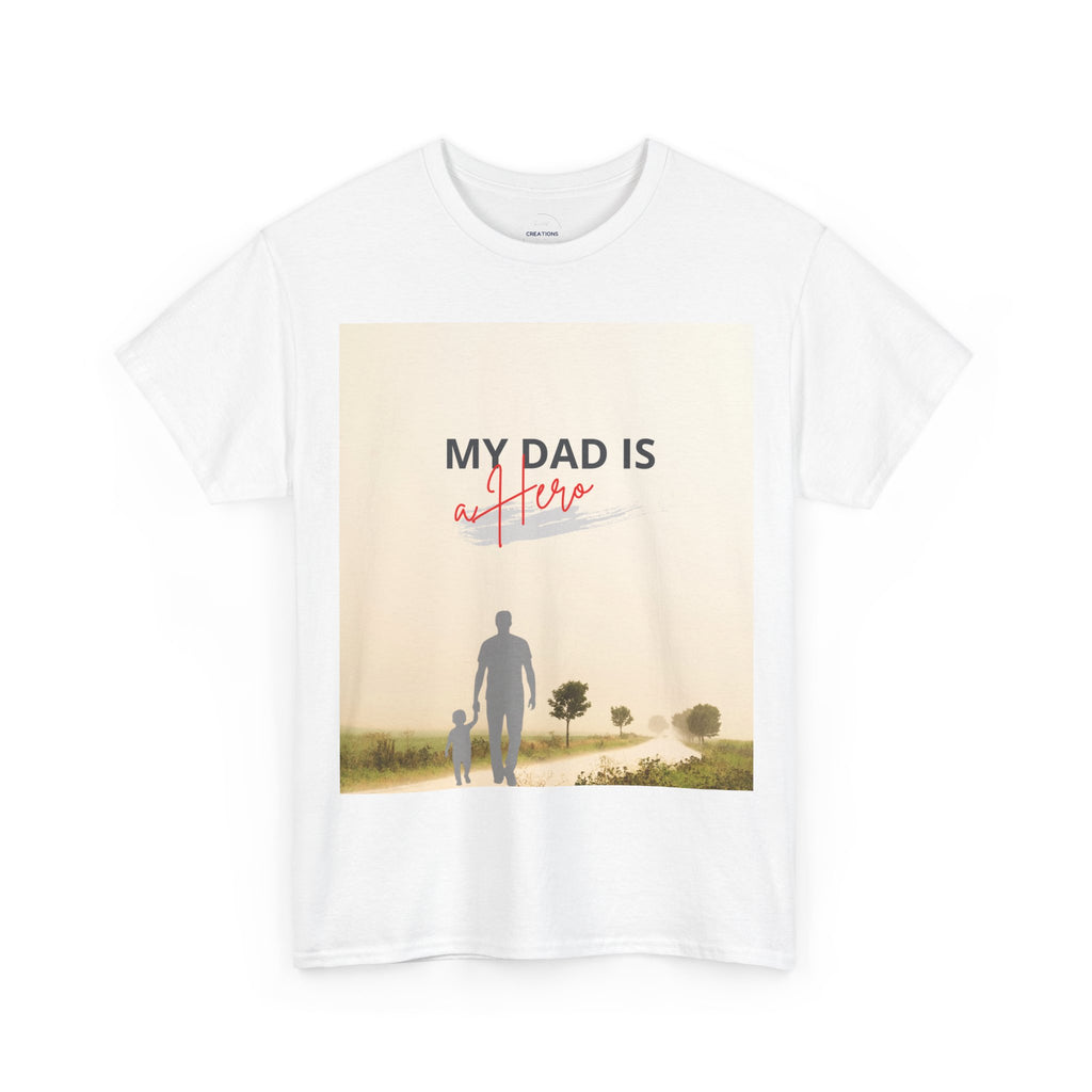 Father & Son Silhouette Tee — "My Dad Is a Hero" Father's Day T-Shirt