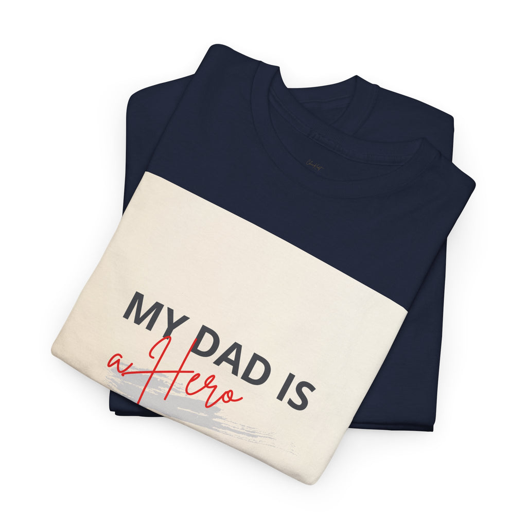 Father & Son Silhouette Tee — "My Dad Is a Hero" Father's Day T-Shirt