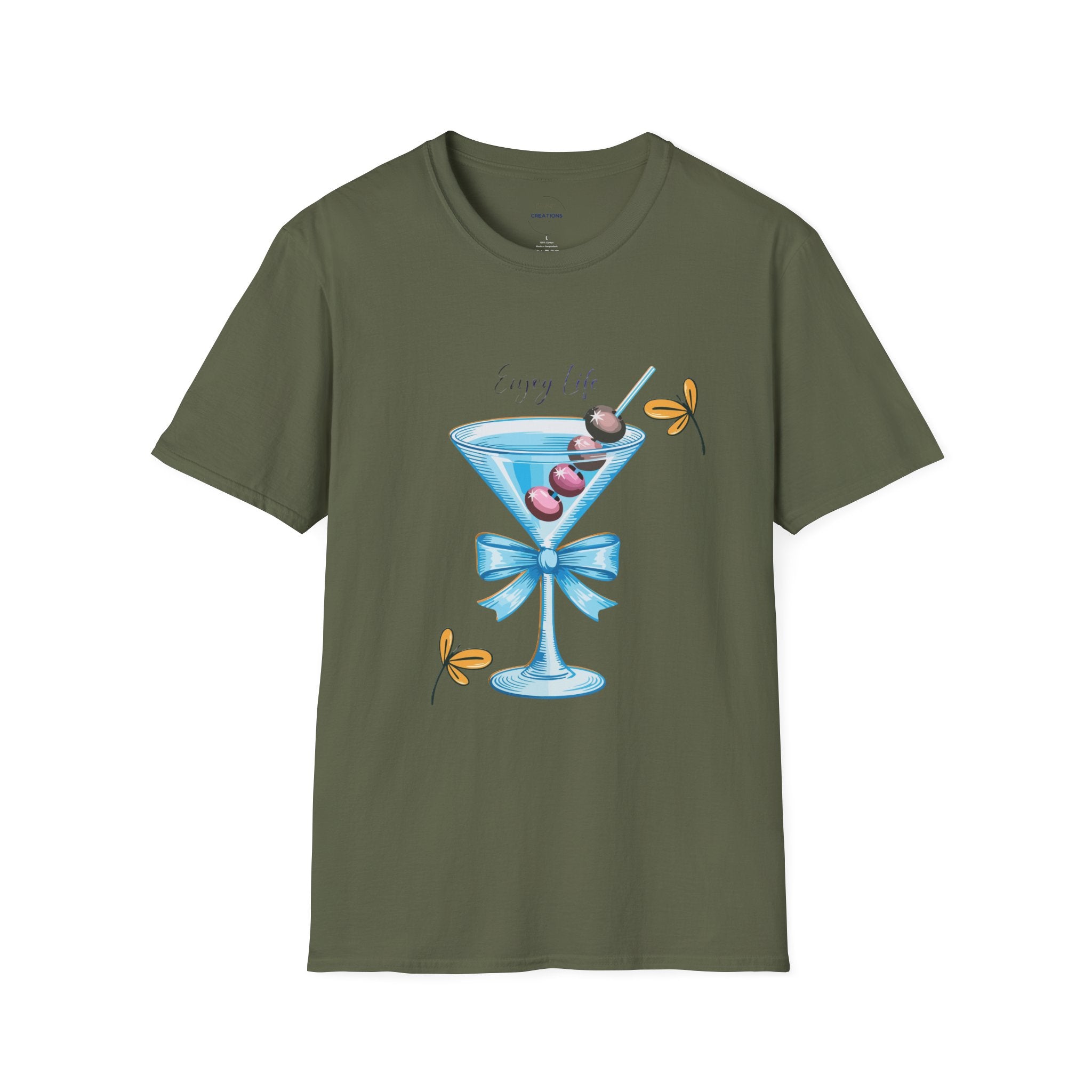 "Every Time" Cocktail Glass Graphic T-Shirt -Martini Cocktail