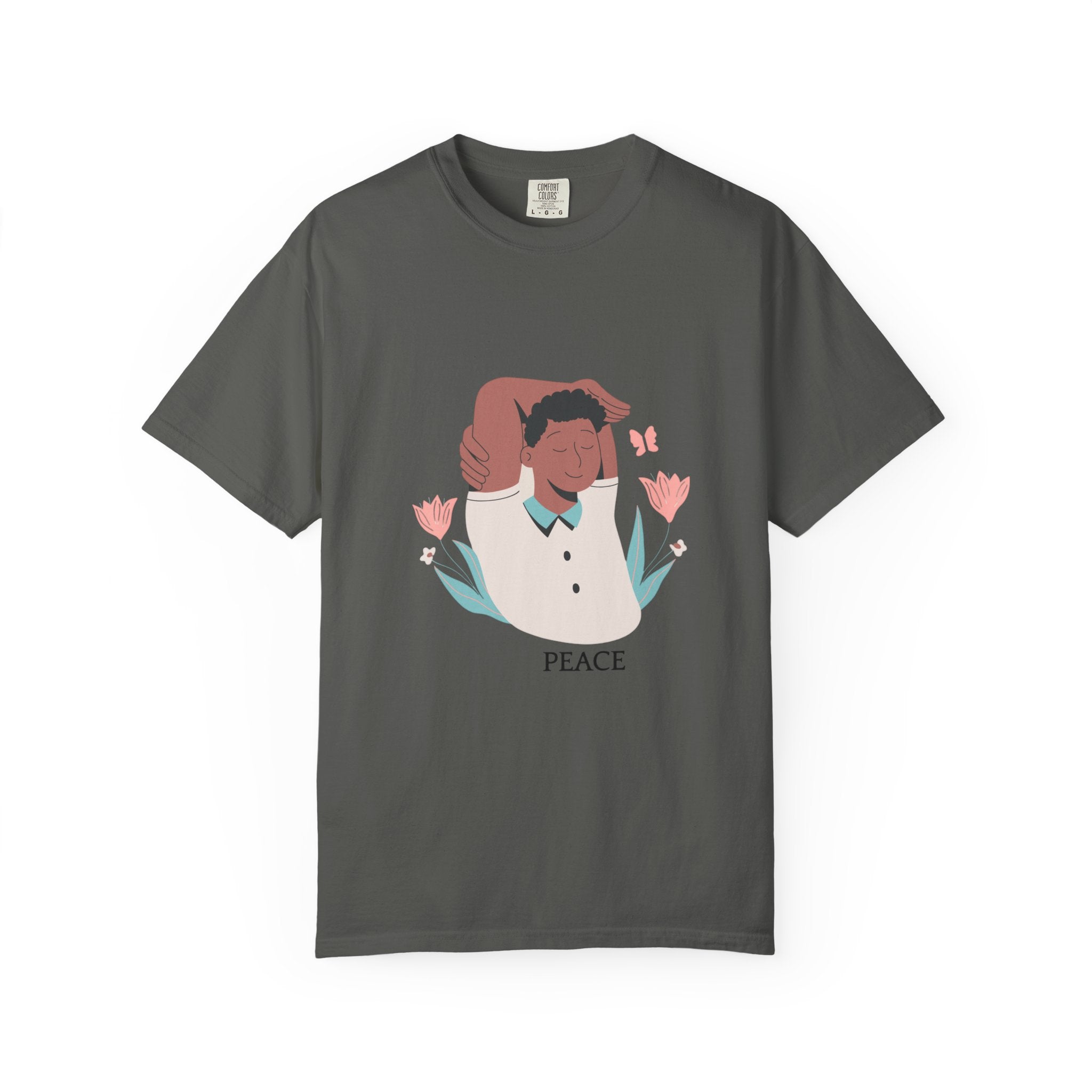 Peace Floral Portrait T-Shirt