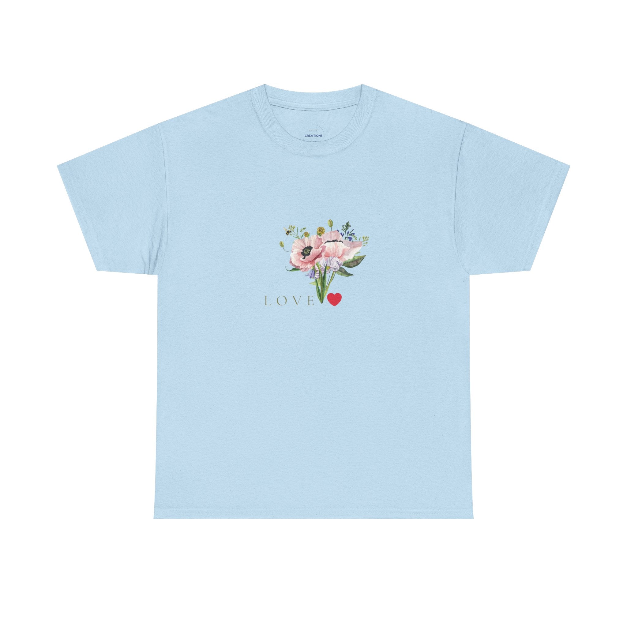 Love Floral Tee — Romantic Bouquet Graphic T‑Shirt