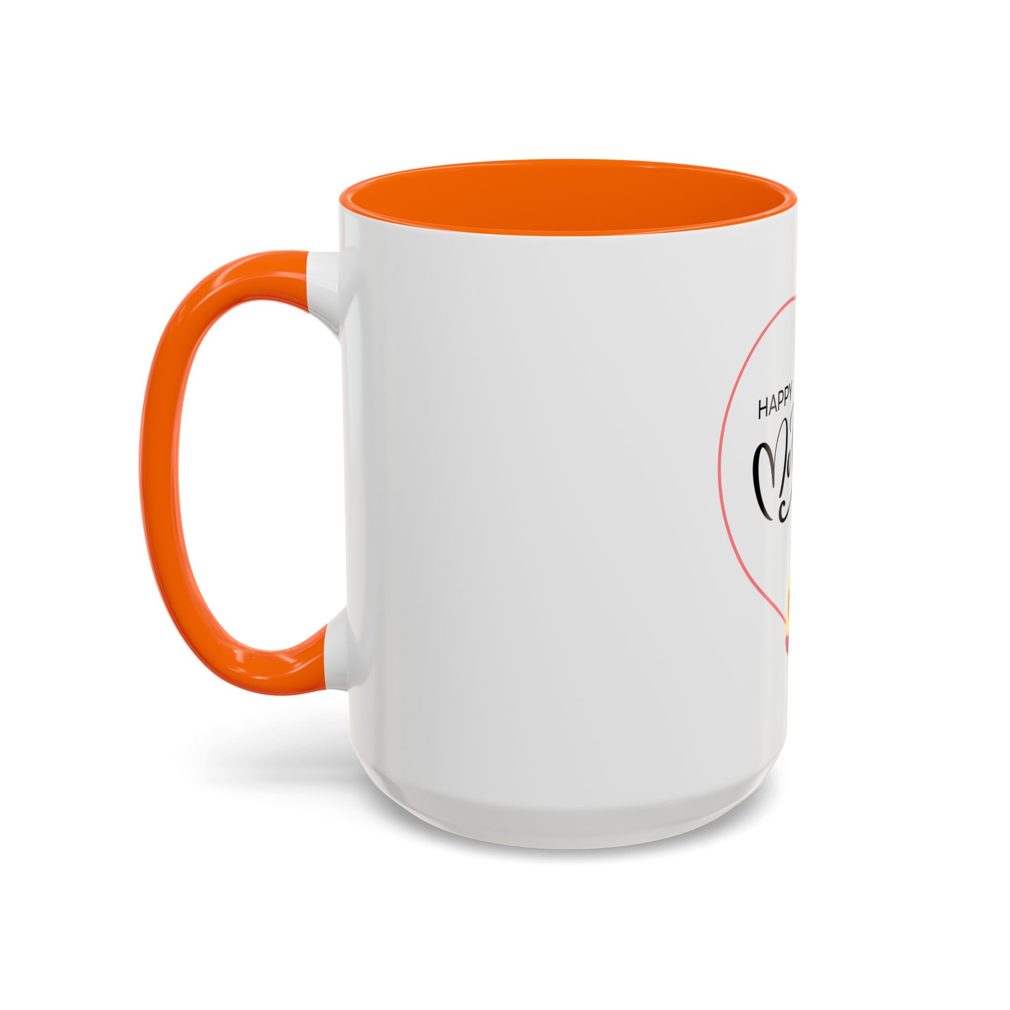 Mother's Day Heart Floral Accent Coffee Mug – "Happy Mother's Day" 11/15oz