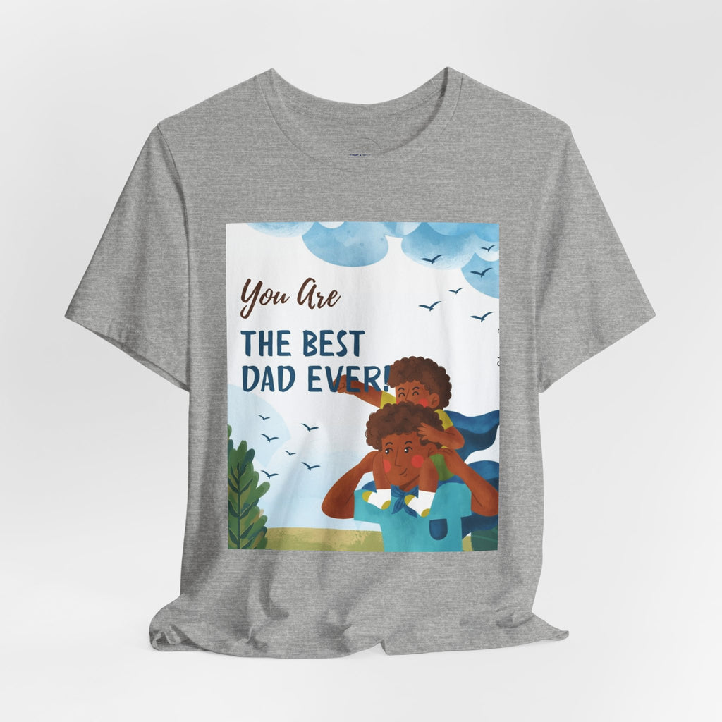 Best Dad Ever T-Shirt – Father & Child Illustration Father's Day Tee