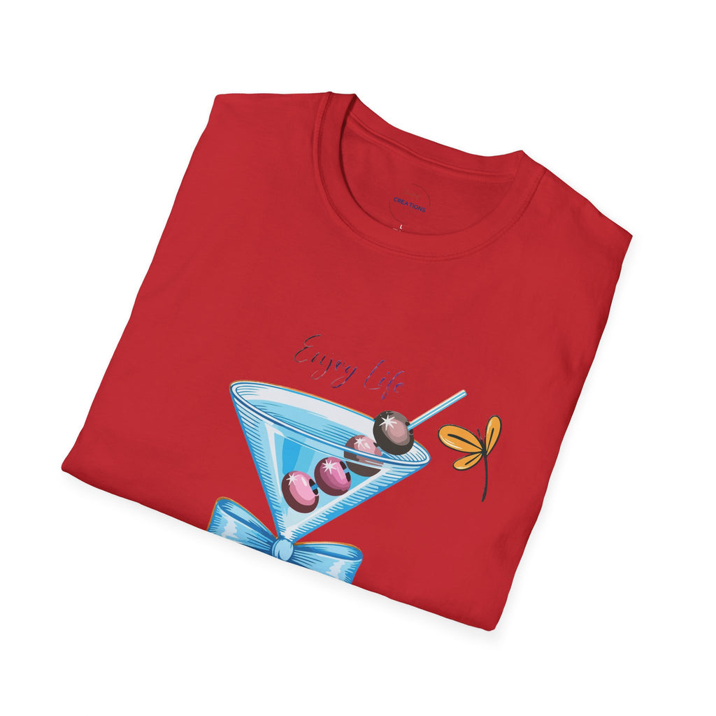 Martini Floral Tee — "Every Time" Cocktail Glass Graphic T-Shirt