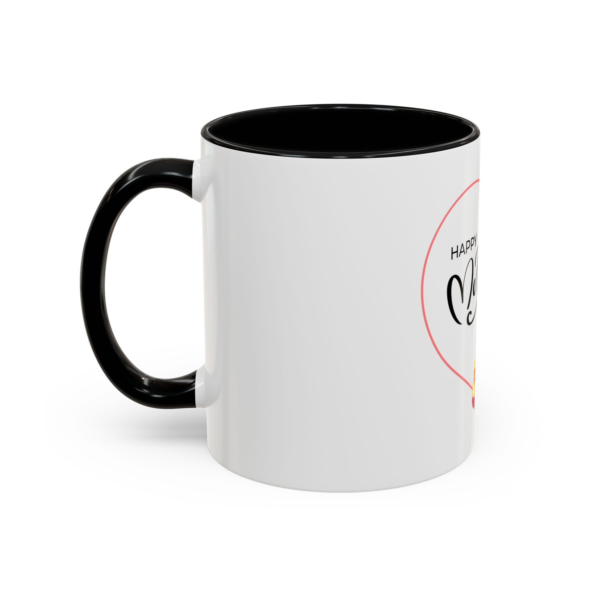 Mother's Day Heart Floral Accent Coffee Mug – "Happy Mother's Day" 11/15oz