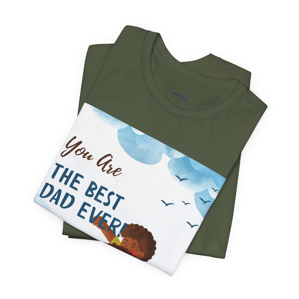Best Dad Ever T-Shirt – Father & Child Illustration Father's Day Tee