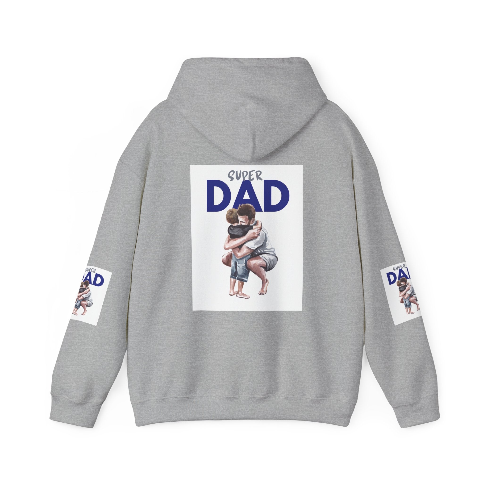 Super Dad Hoodie – Father and Child Hug Graphic Pullover
