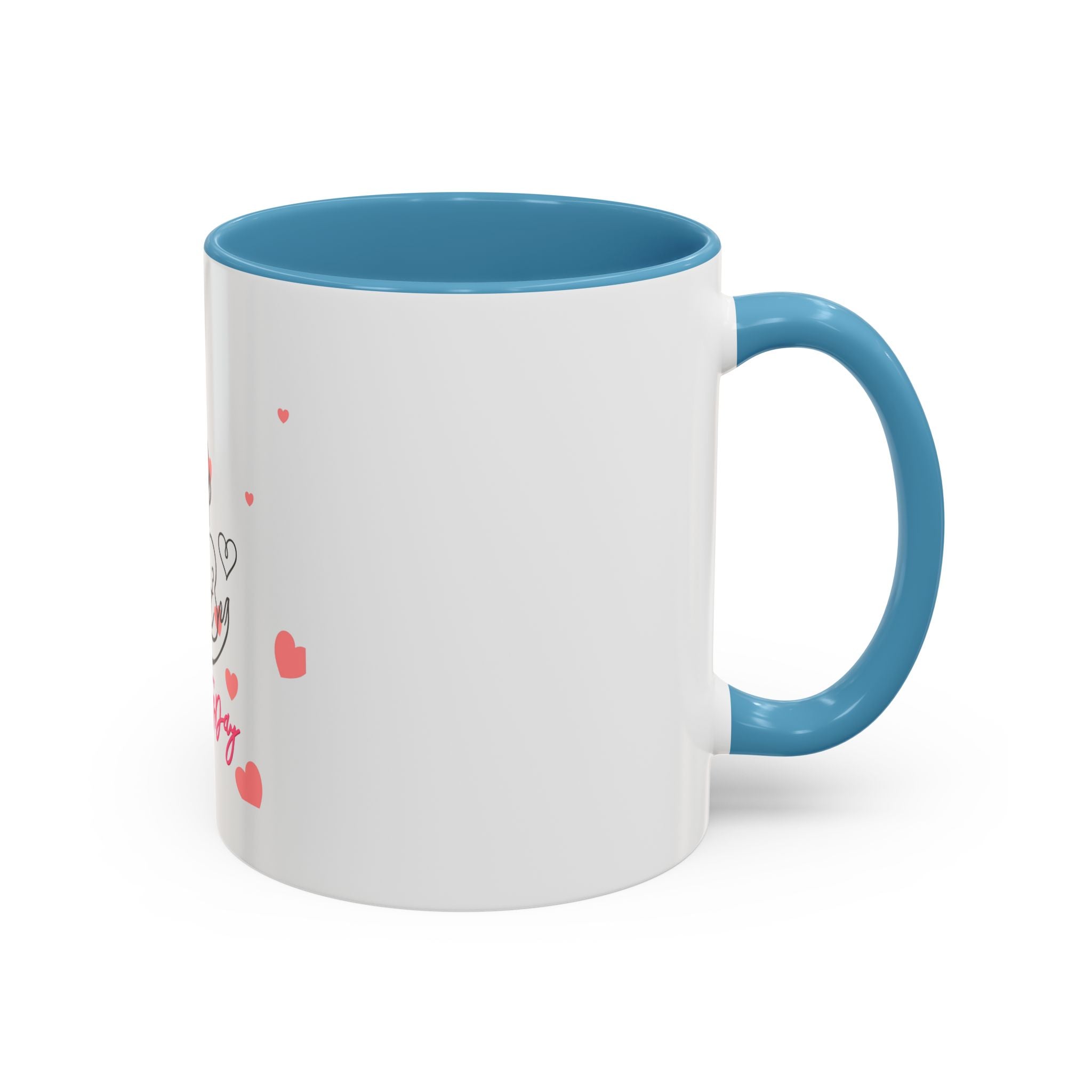 Mother’s Day Coffee Mug — 'Happy Mother’s Day' Heart & Mom-Baby Illustration (Accent 11/15oz)