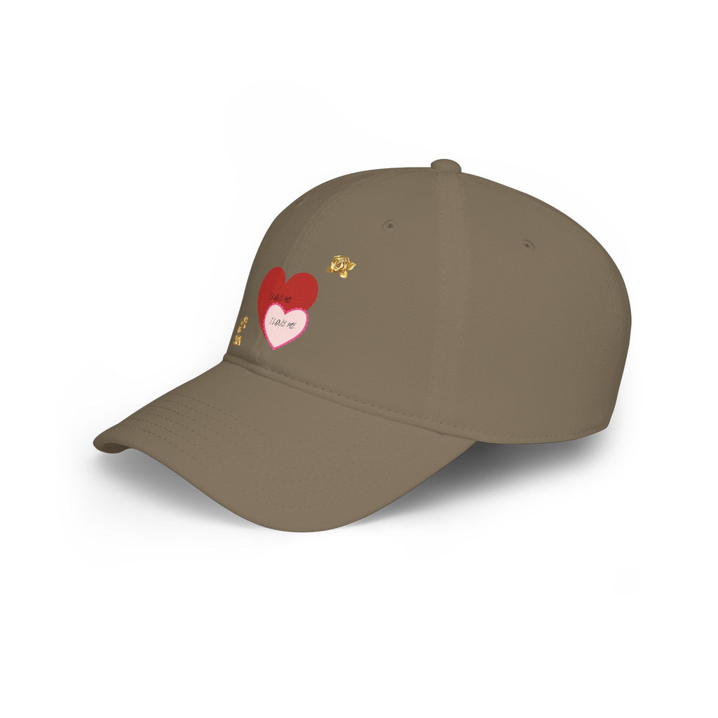 Heart Patch Baseball Cap — 'I Love Me' Layered Hearts Hat