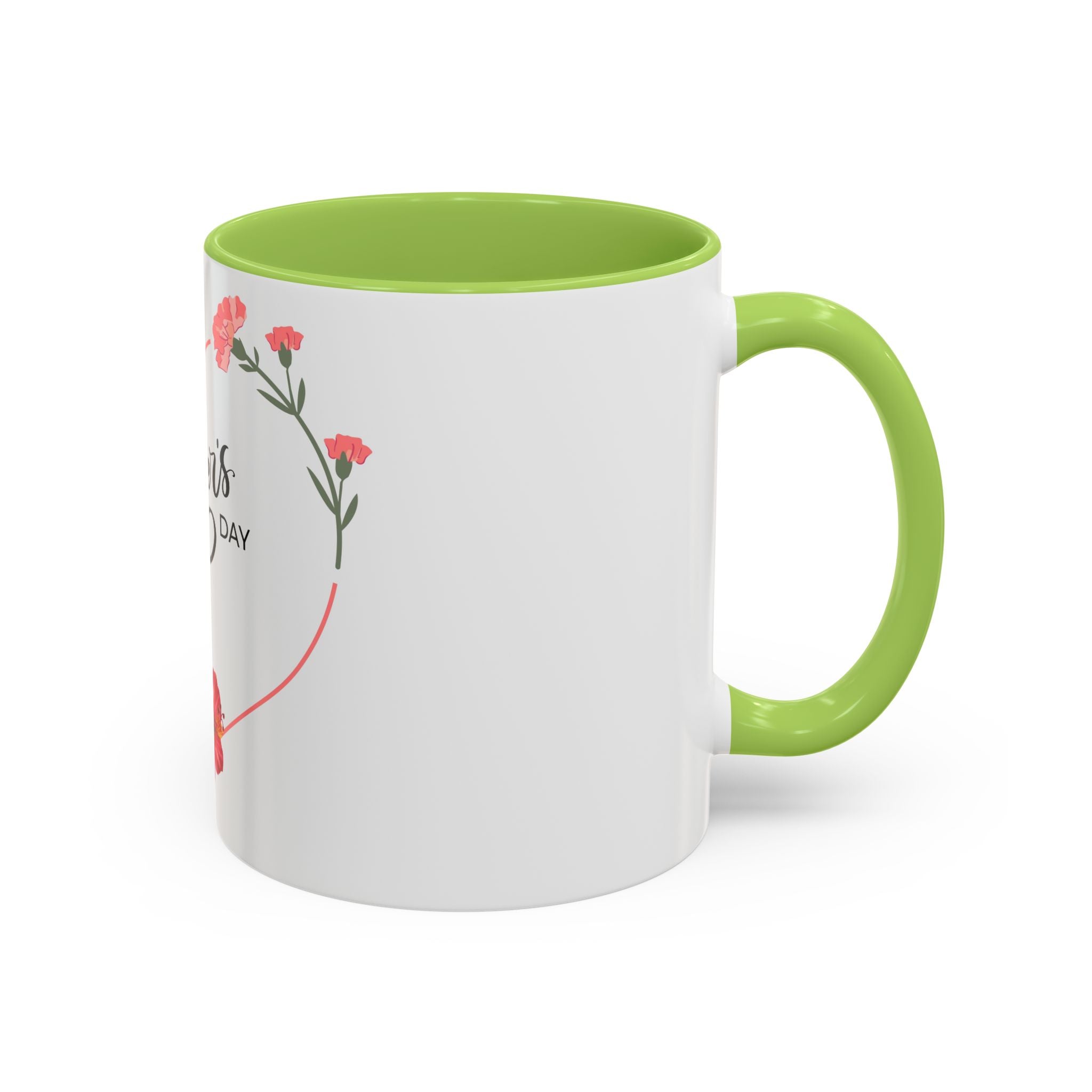 Mother's Day Heart Floral Accent Coffee Mug – "Happy Mother's Day" 11/15oz