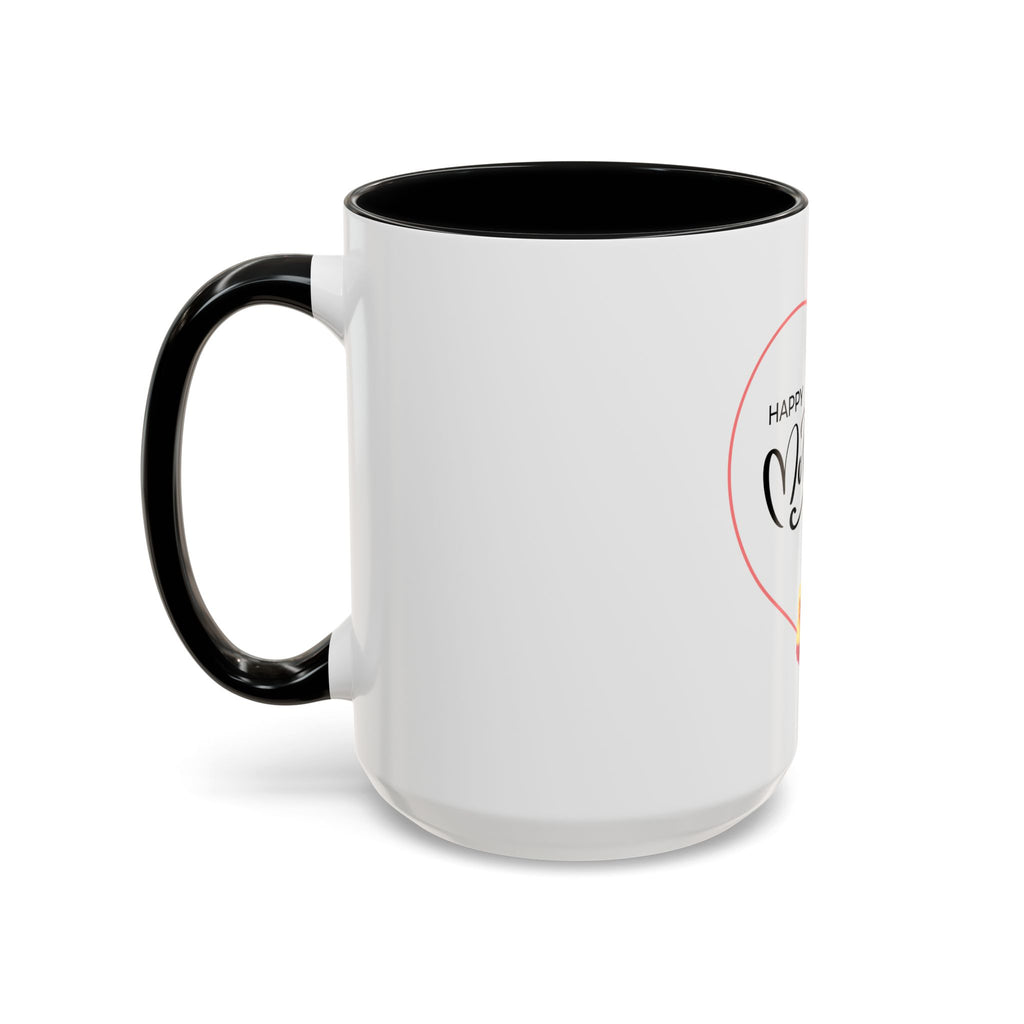 Mother's Day Heart Floral Accent Coffee Mug – "Happy Mother's Day" 11/15oz