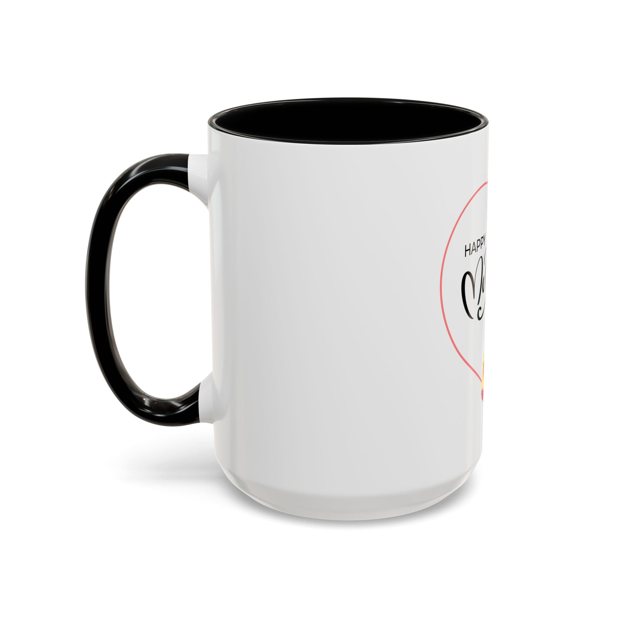 Mother's Day Heart Floral Accent Coffee Mug – "Happy Mother's Day" 11/15oz