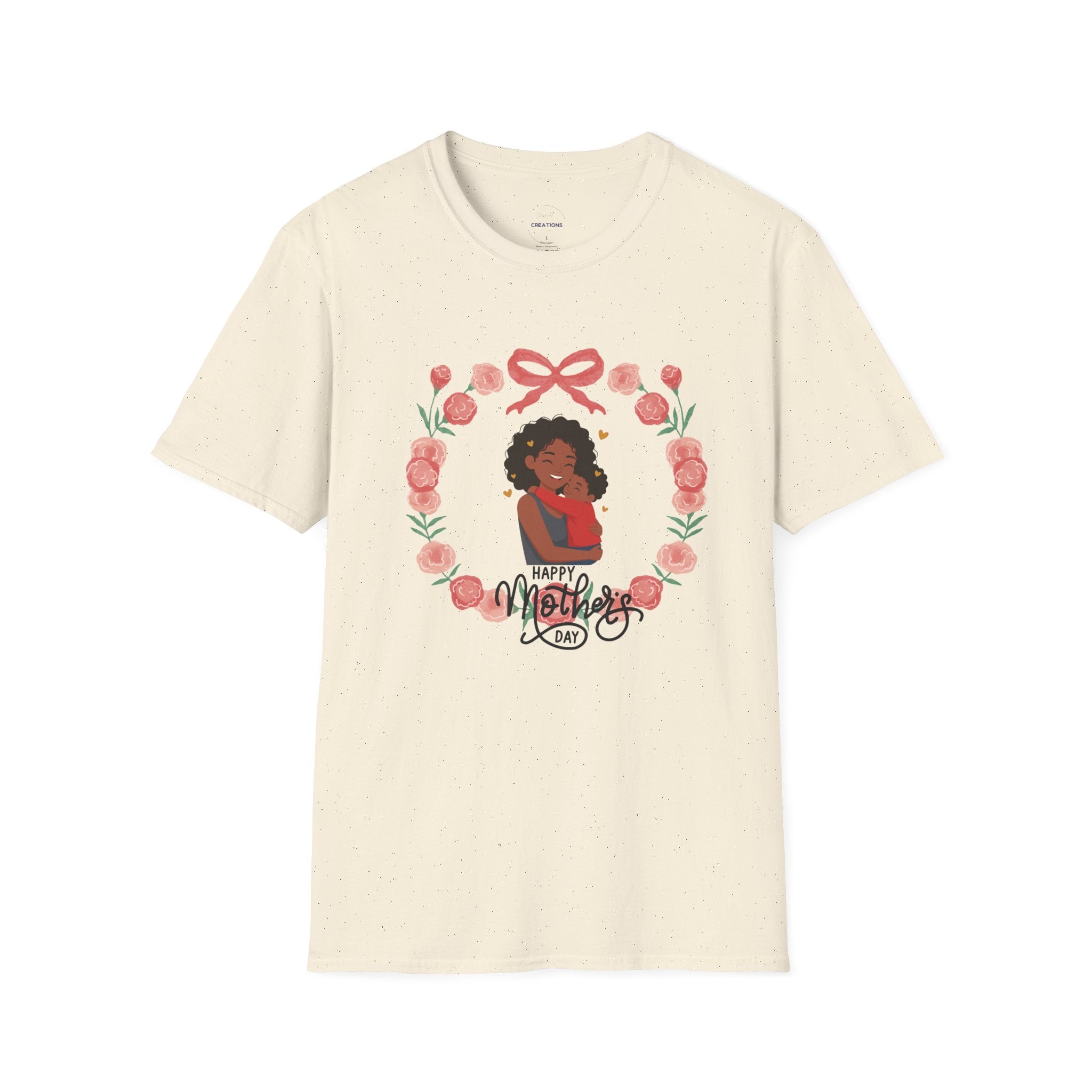 Mother’s Day Floral Tee — “Happy Mother’s Day” Mother and Child