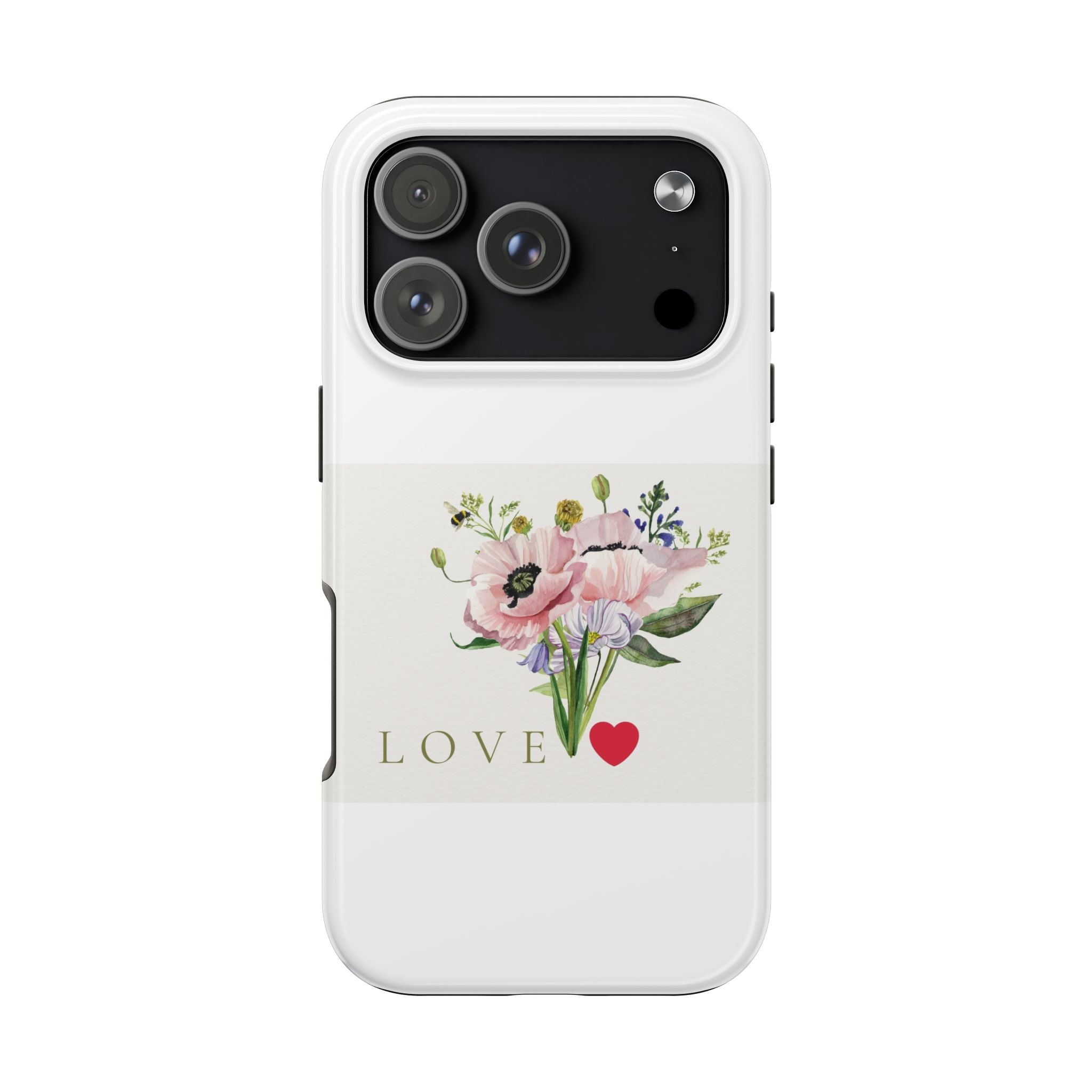 Phone Case — Floral "LOVE" Bouquet Protective Tough Phone Case