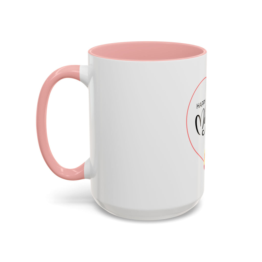 Mother's Day Heart Floral Accent Coffee Mug – "Happy Mother's Day" 11/15oz
