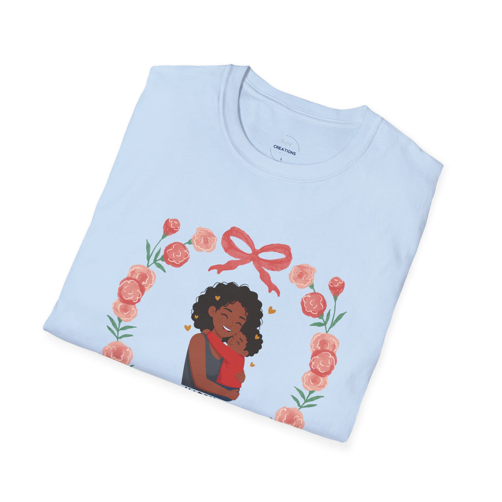 Mother’s Day Floral Tee — “Happy Mother’s Day” Mother and Child