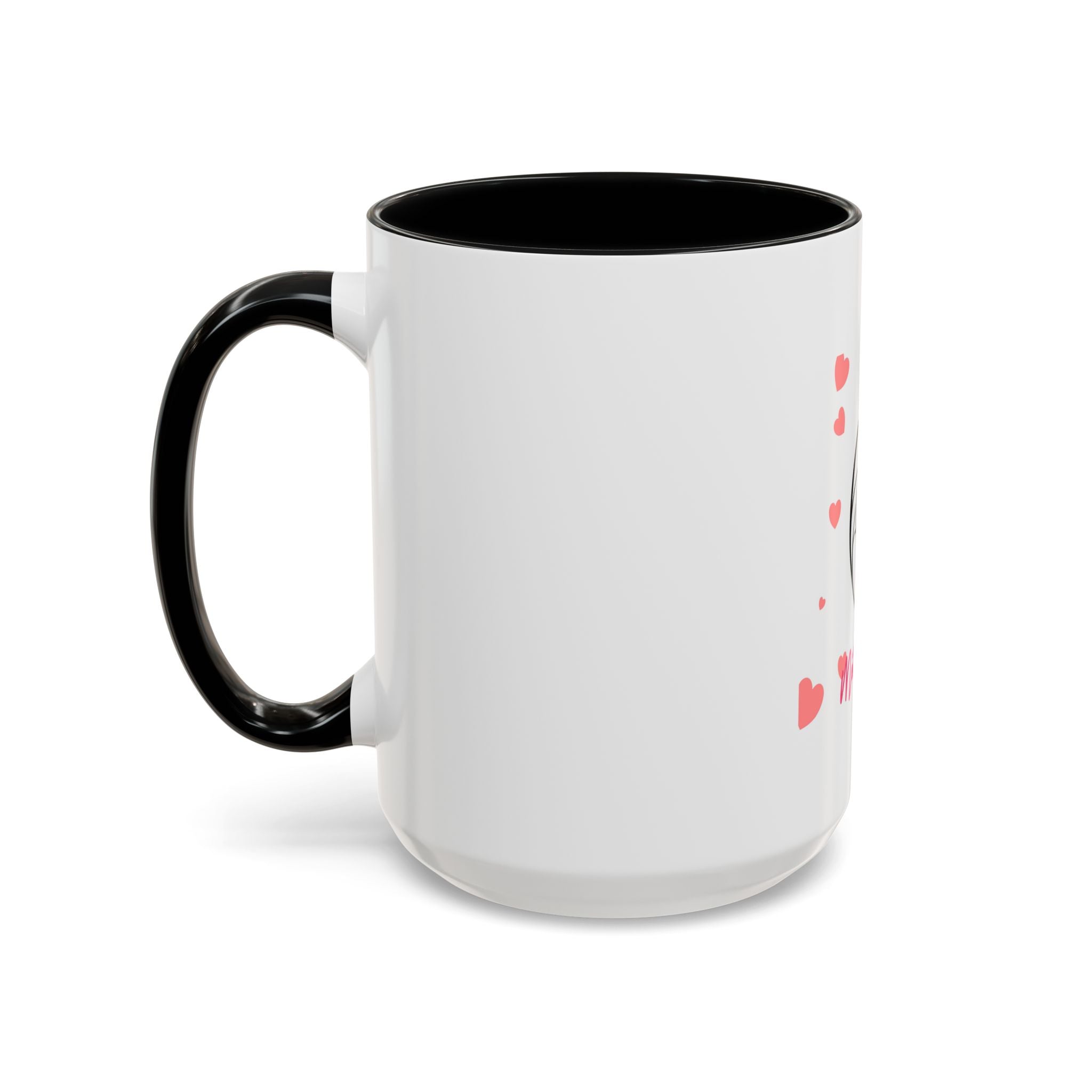 Mother’s Day Coffee Mug — 'Happy Mother’s Day' Heart & Mom-Baby Illustration (Accent 11/15oz)