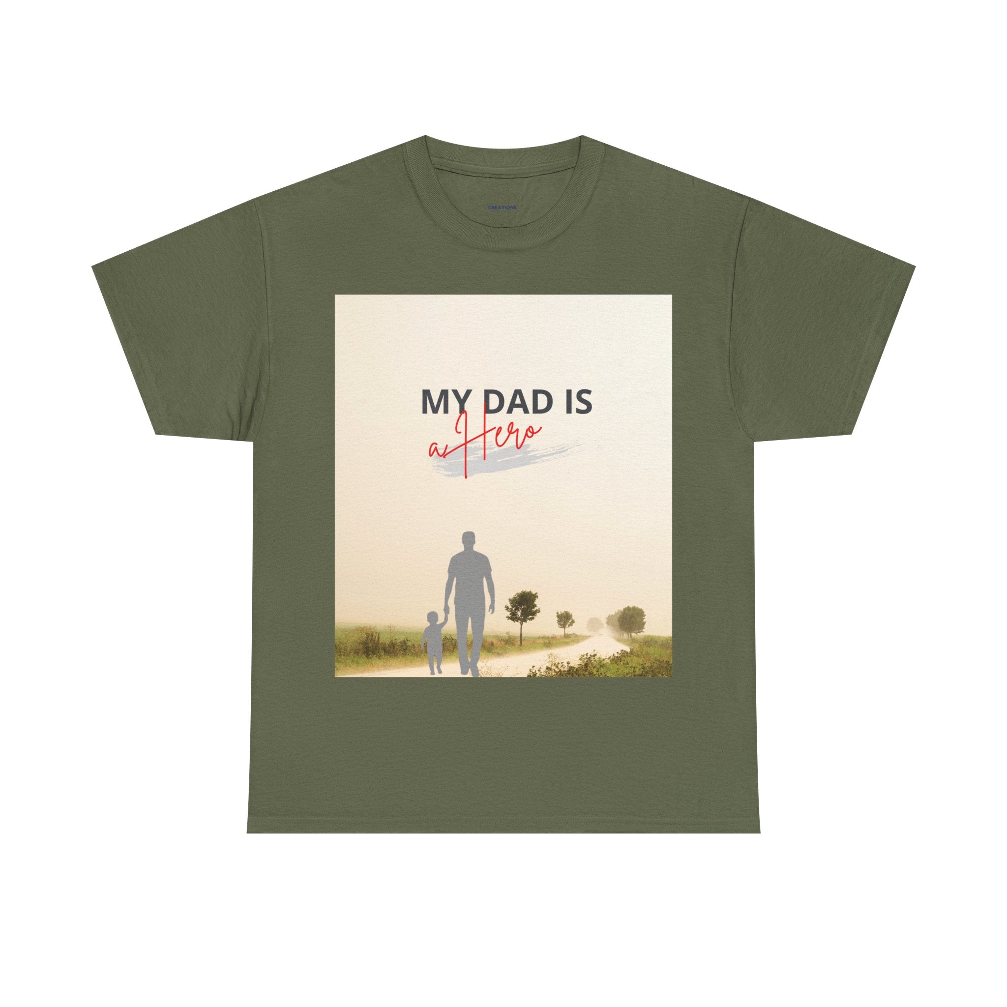 Father & Son Silhouette Tee — "My Dad Is a Hero" Father's Day T-Shirt