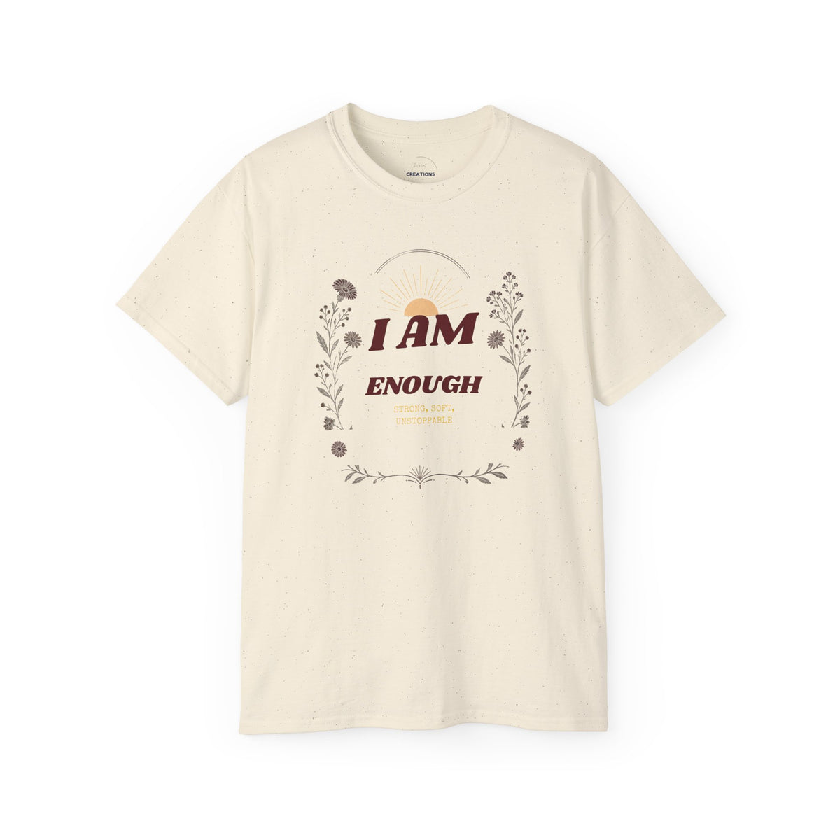 I AM ENOUGH Floral Comfort Tee