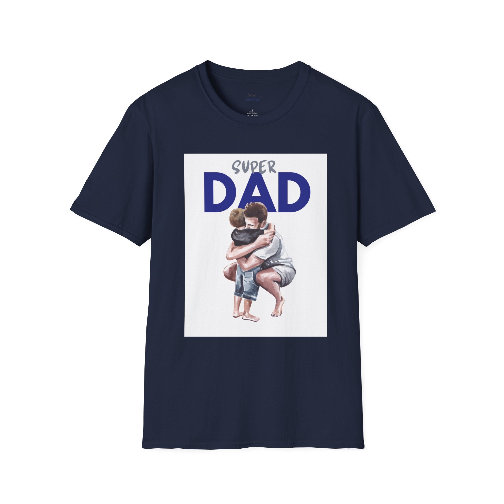 Super Dad T-Shirt — Father and Child Hug Graphic Tee | Father’s Day Gift