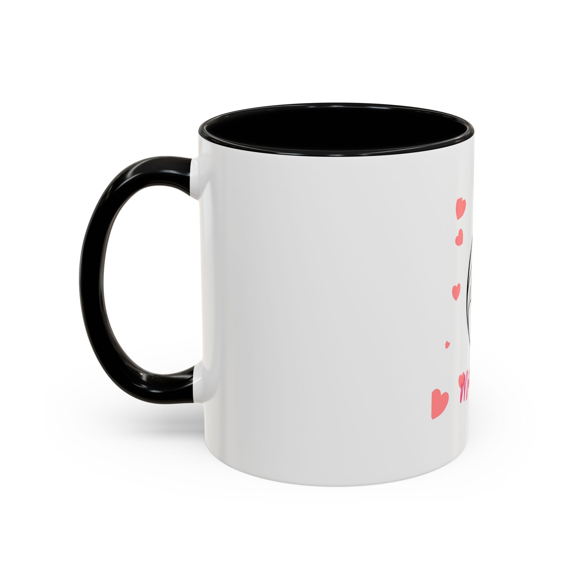 Mother’s Day Coffee Mug — 'Happy Mother’s Day' Heart & Mom-Baby Illustration (Accent 11/15oz)