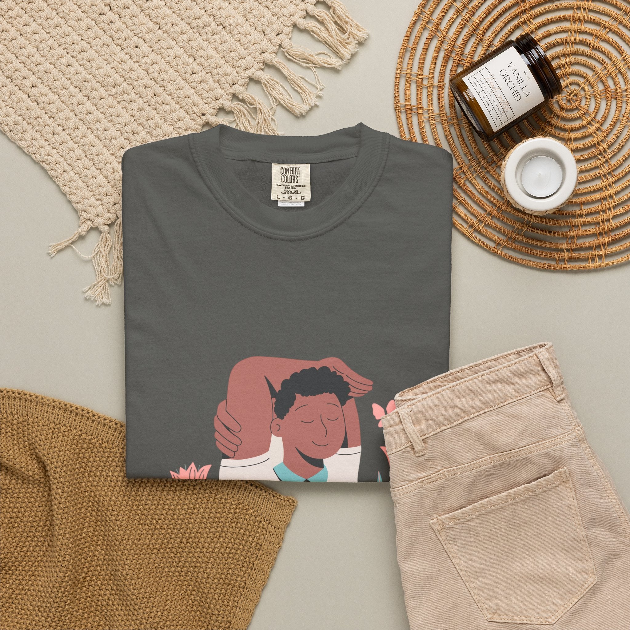 Peace Floral Portrait T-Shirt