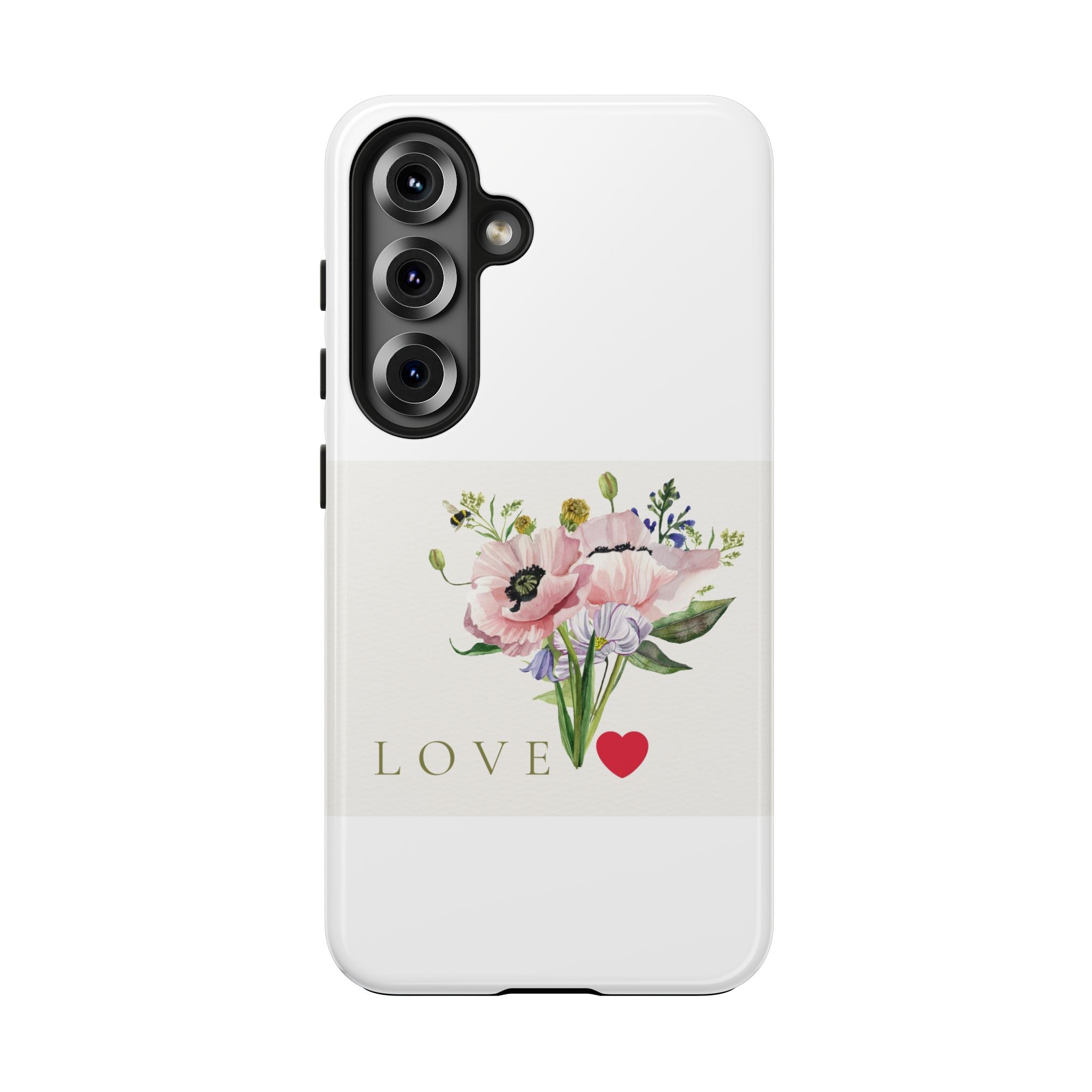 Phone Case — Floral "LOVE" Bouquet Protective Tough Phone Case