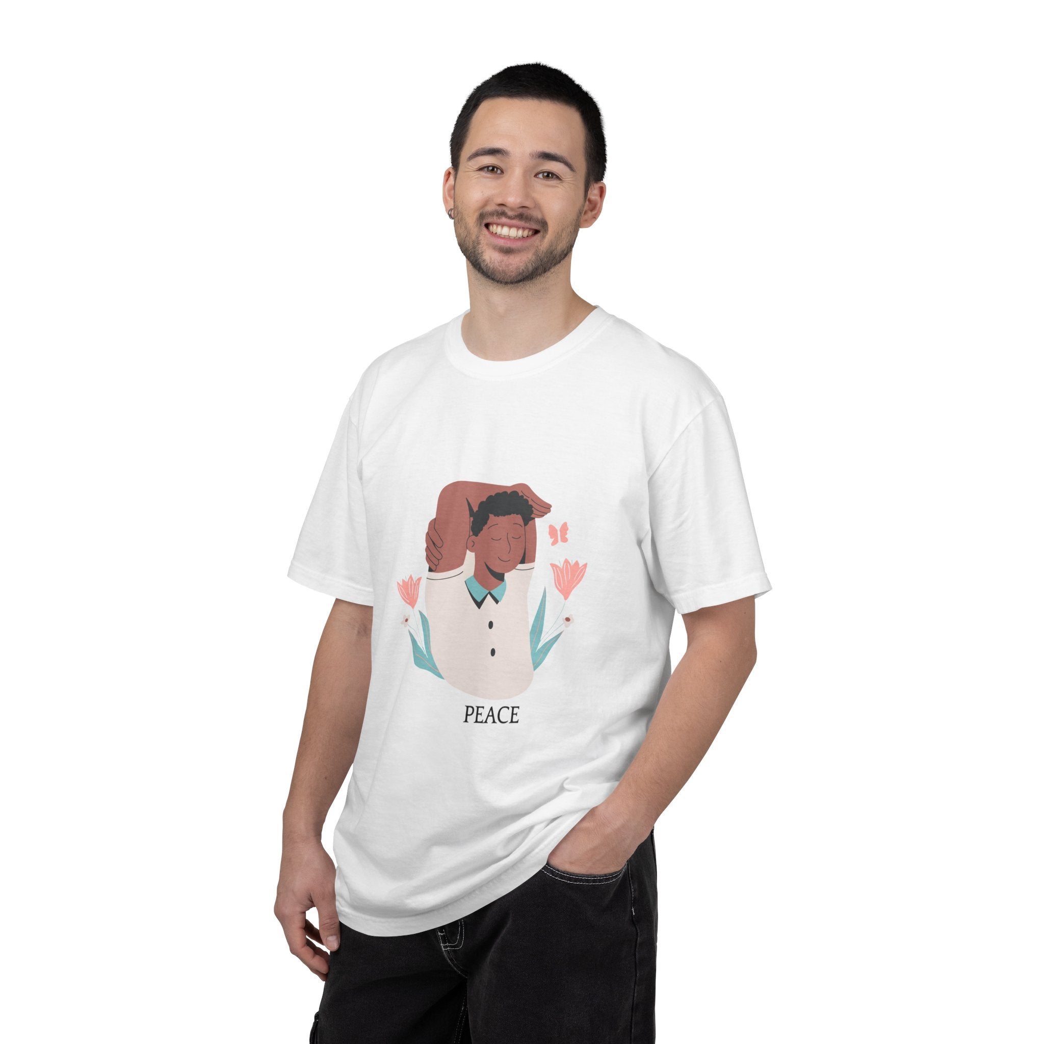 Peace Floral Portrait T-Shirt